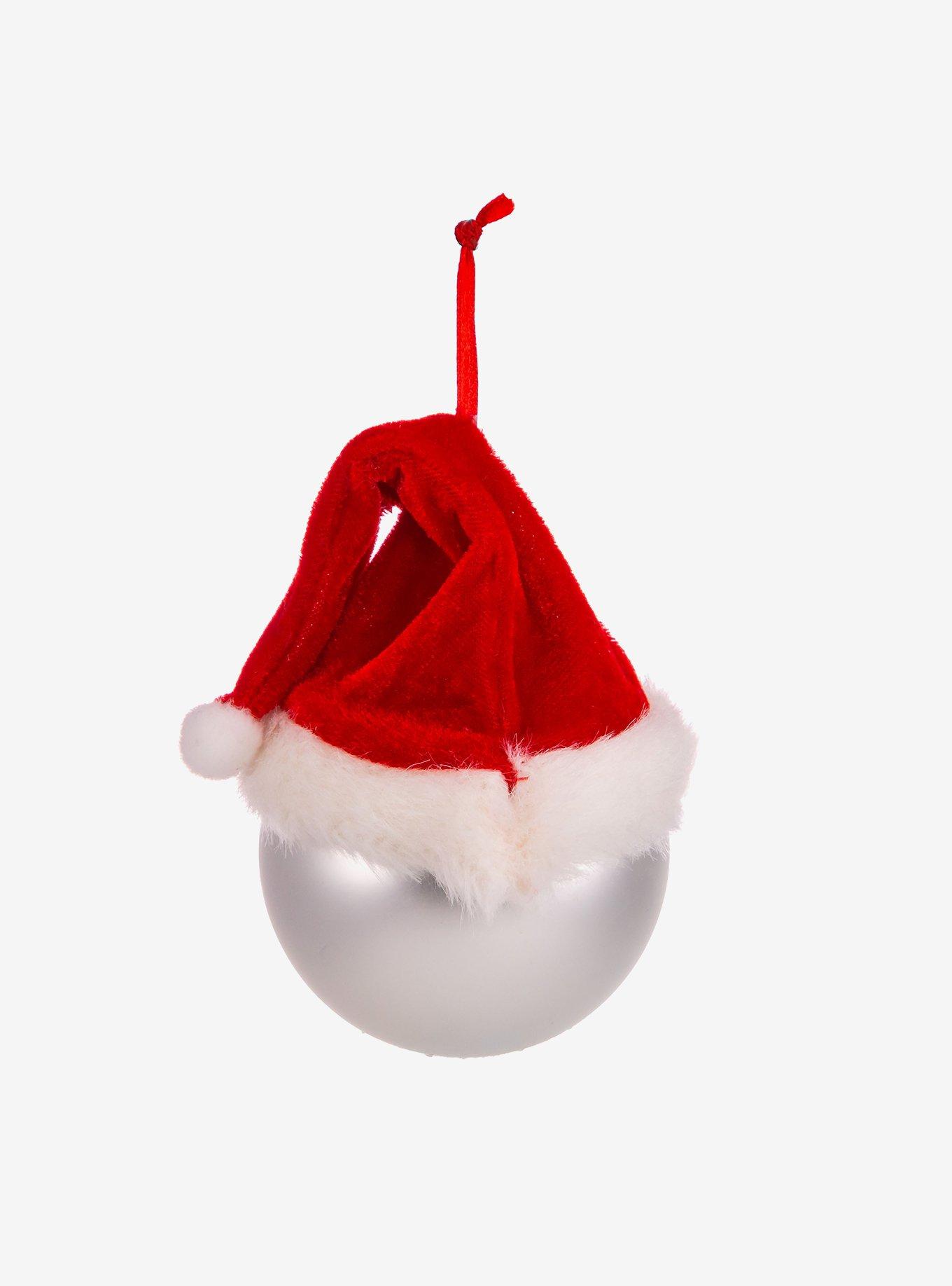 Kurt Adler Glass Painted Santa Face Ball Ornament, , alternate