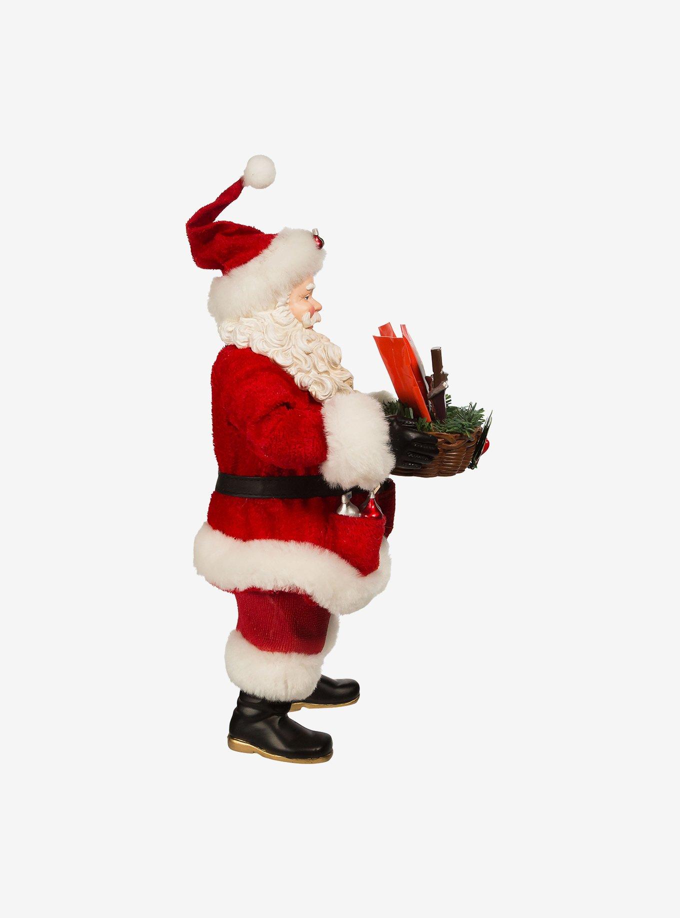 Kurt Adler Hershey Santa with Basket Figure, , alternate