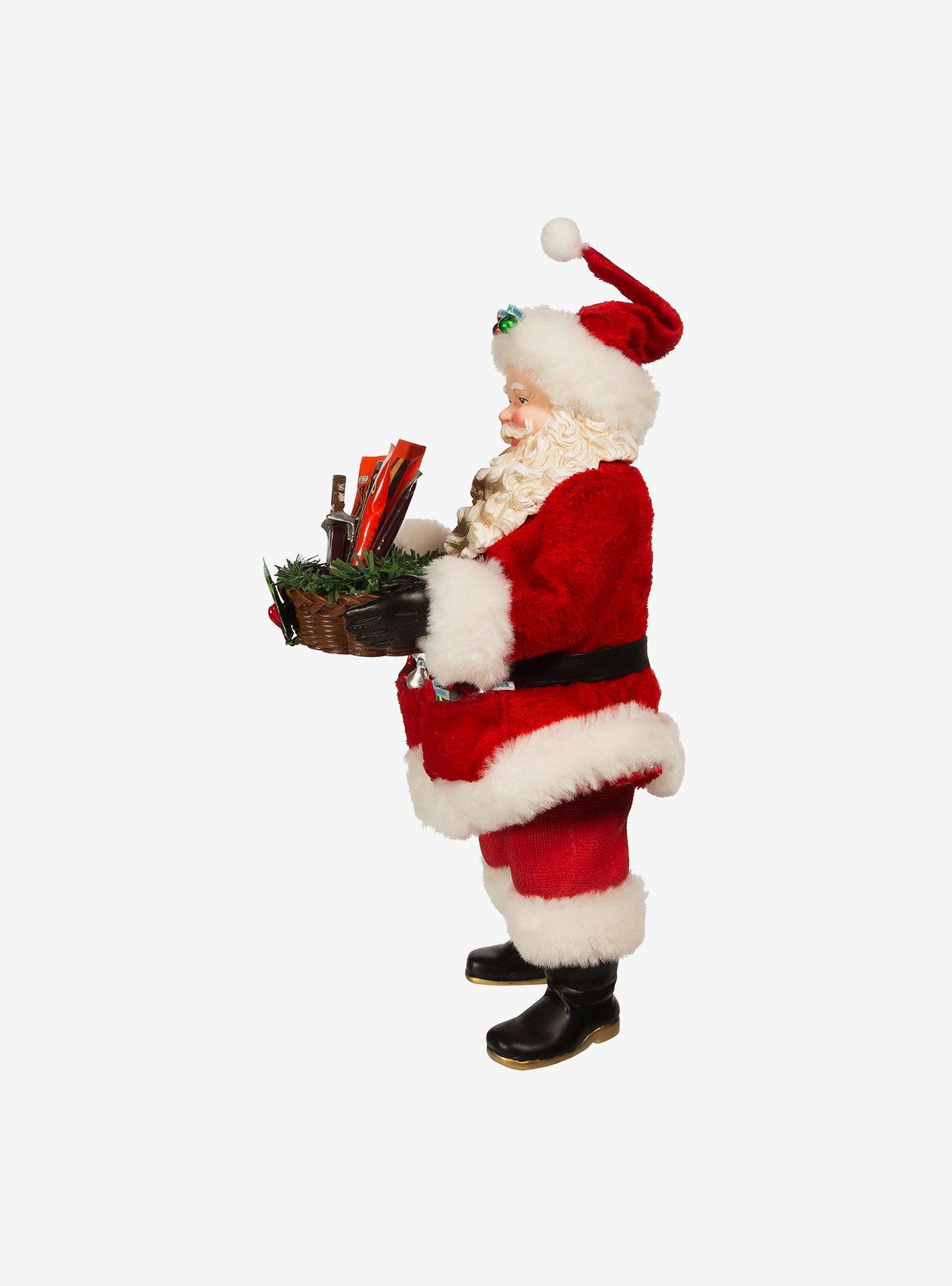 Kurt Adler Hershey Santa with Basket Figure, , alternate