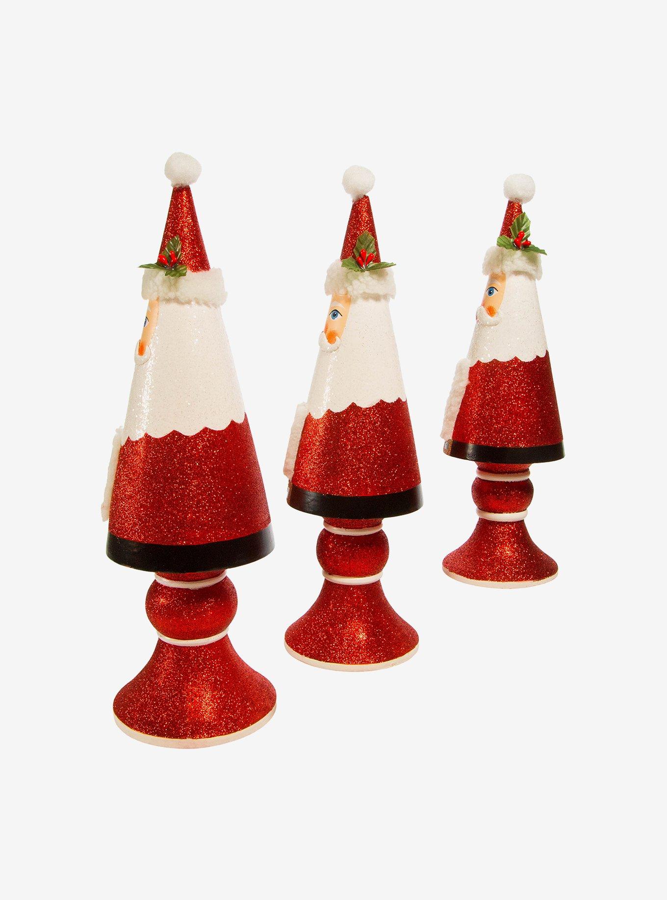 Kurt Adler Wooden Santa Tree Table Pieces Decor, , alternate