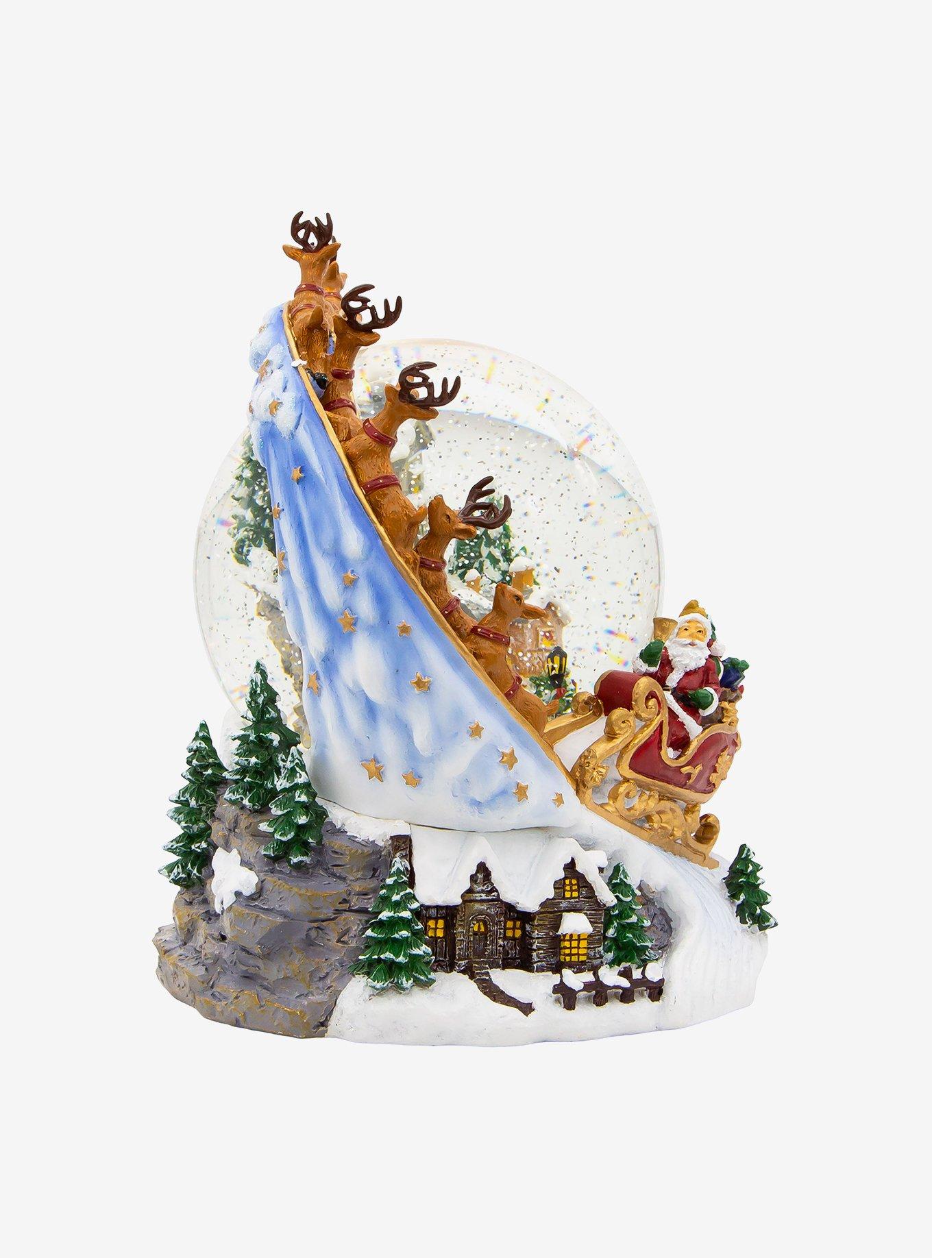 Kurt Adler Musical Santa and Sled Snow Globe, , alternate