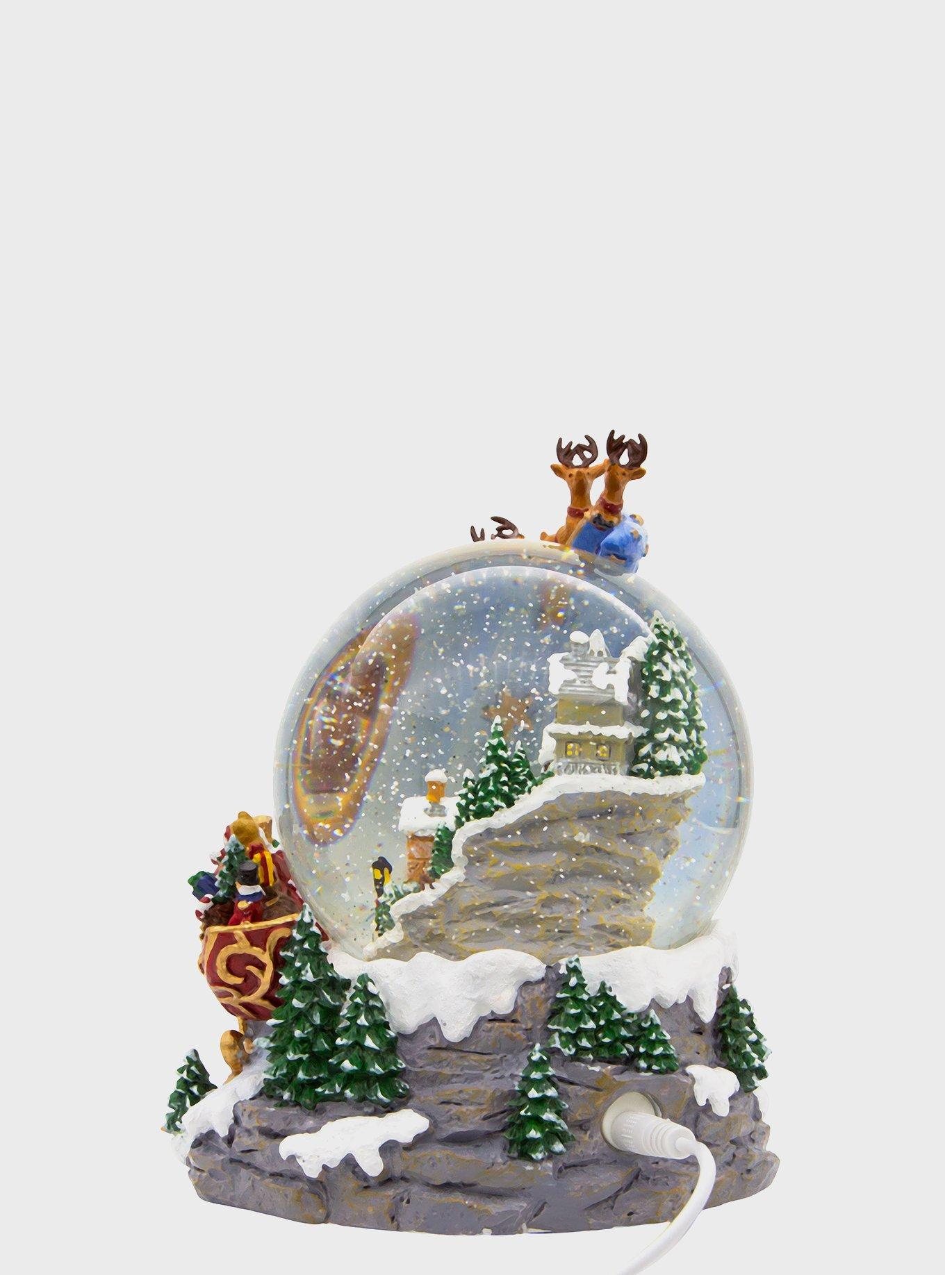 Musical Santa and Sled Snow Globe, , alternate