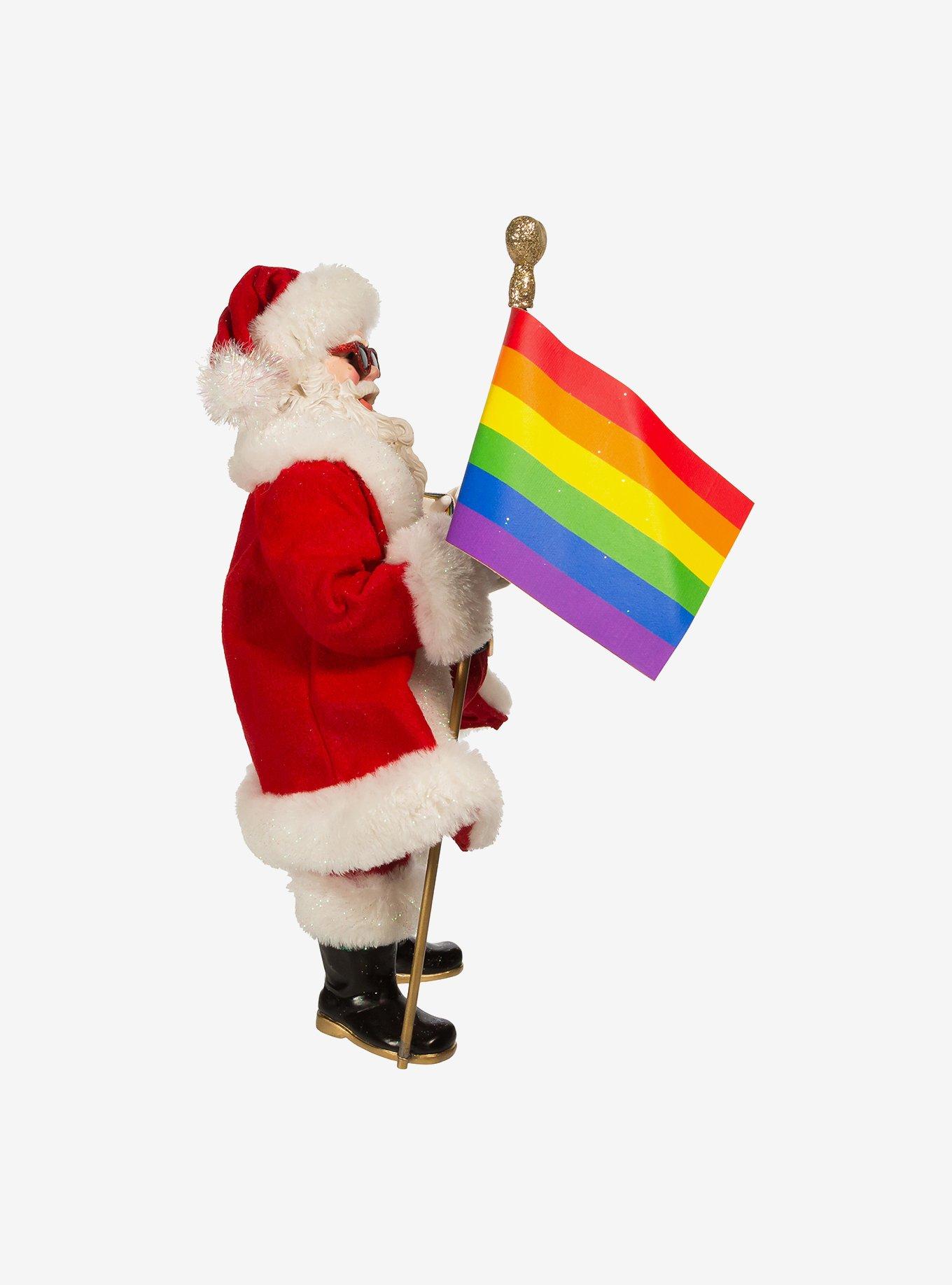 Kurt Adler Fabriche Pride Santa Figure, , alternate