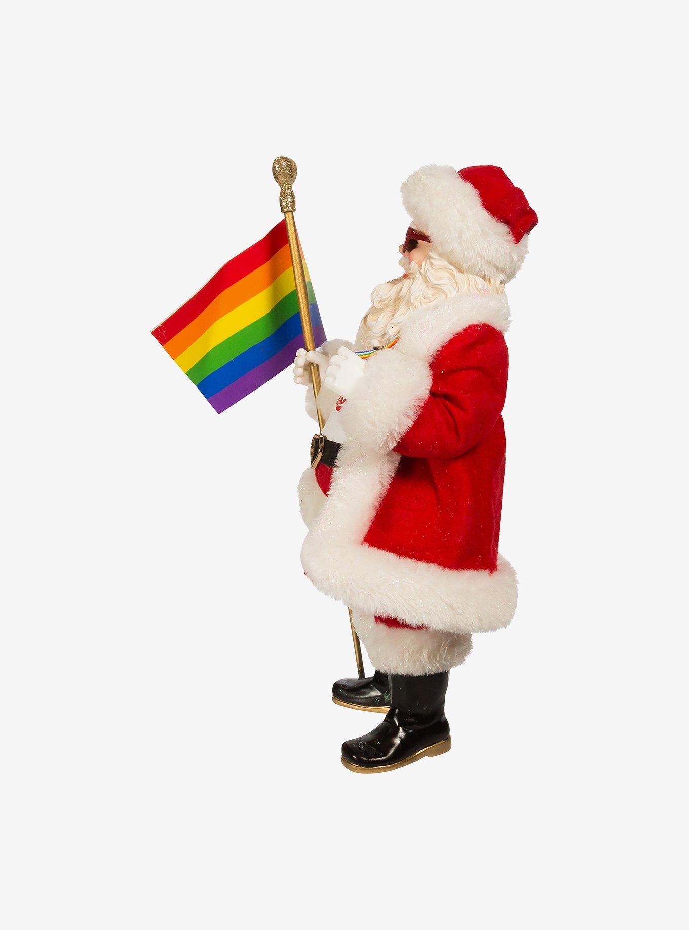 Kurt Adler Fabriche Pride Santa Figure, , alternate