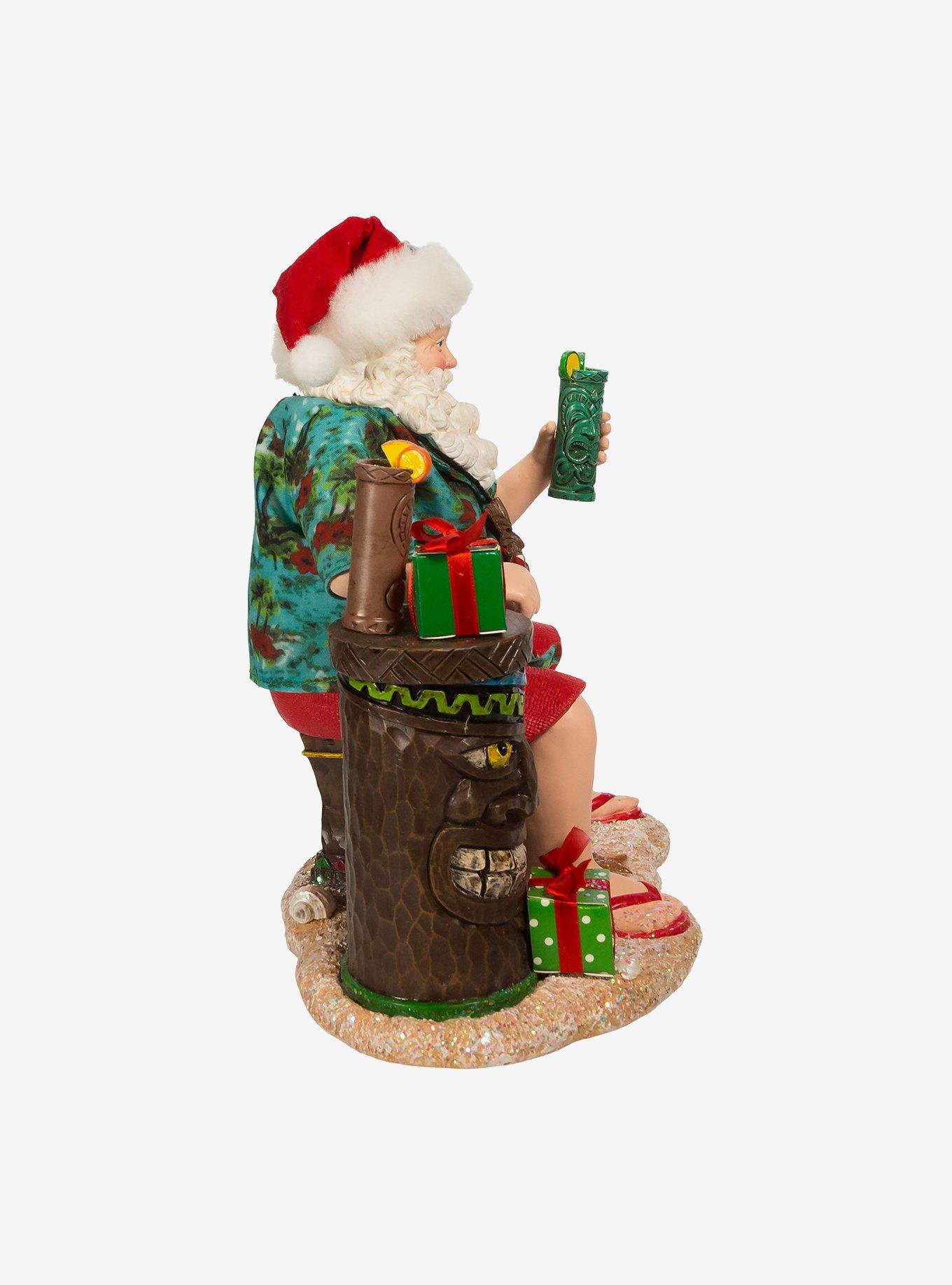 Kurt Adler Fabriche Tiki Beach Santa Figure, , alternate