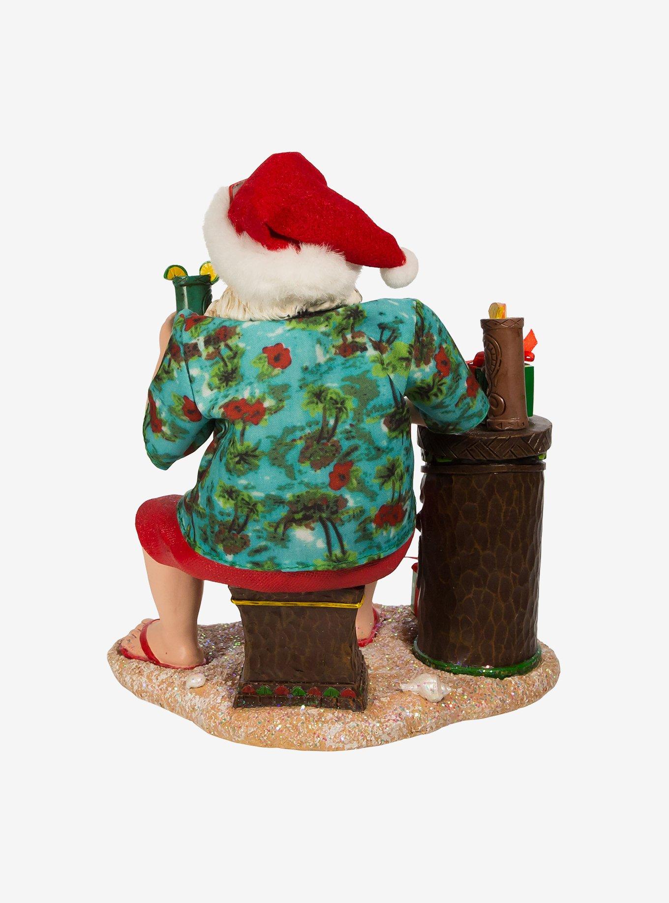 Kurt Adler Fabriche Tiki Beach Santa Figure, , alternate