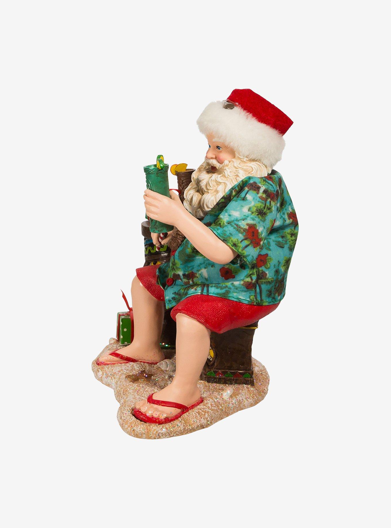 Kurt Adler Fabriche Tiki Beach Santa Figure, , alternate