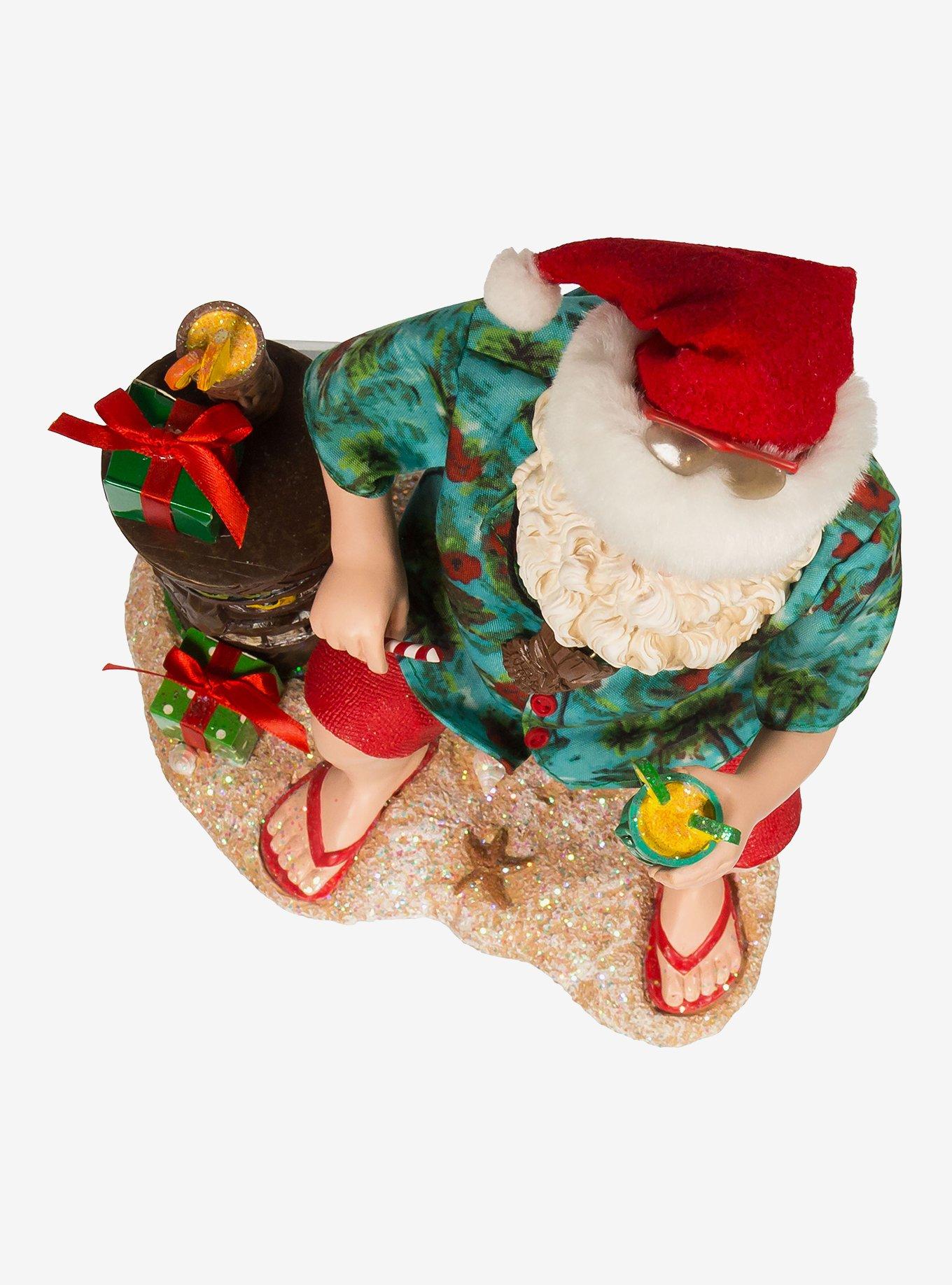 Kurt Adler Fabriche Tiki Beach Santa Figure, , alternate