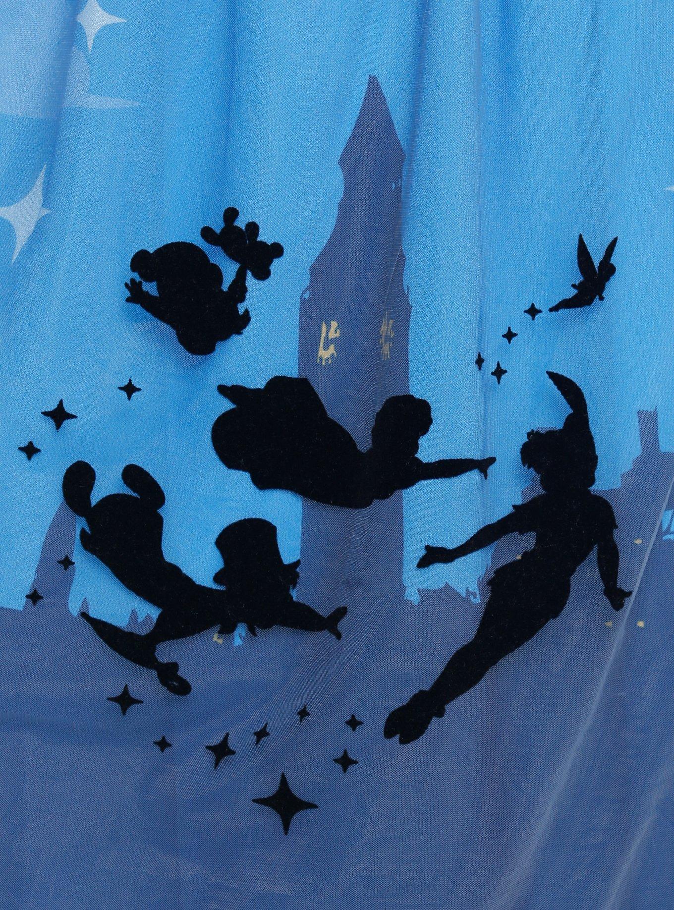 Disney Peter Pan Night Sky Lace-Up Skirt Plus Size, BLUE, alternate - view 3