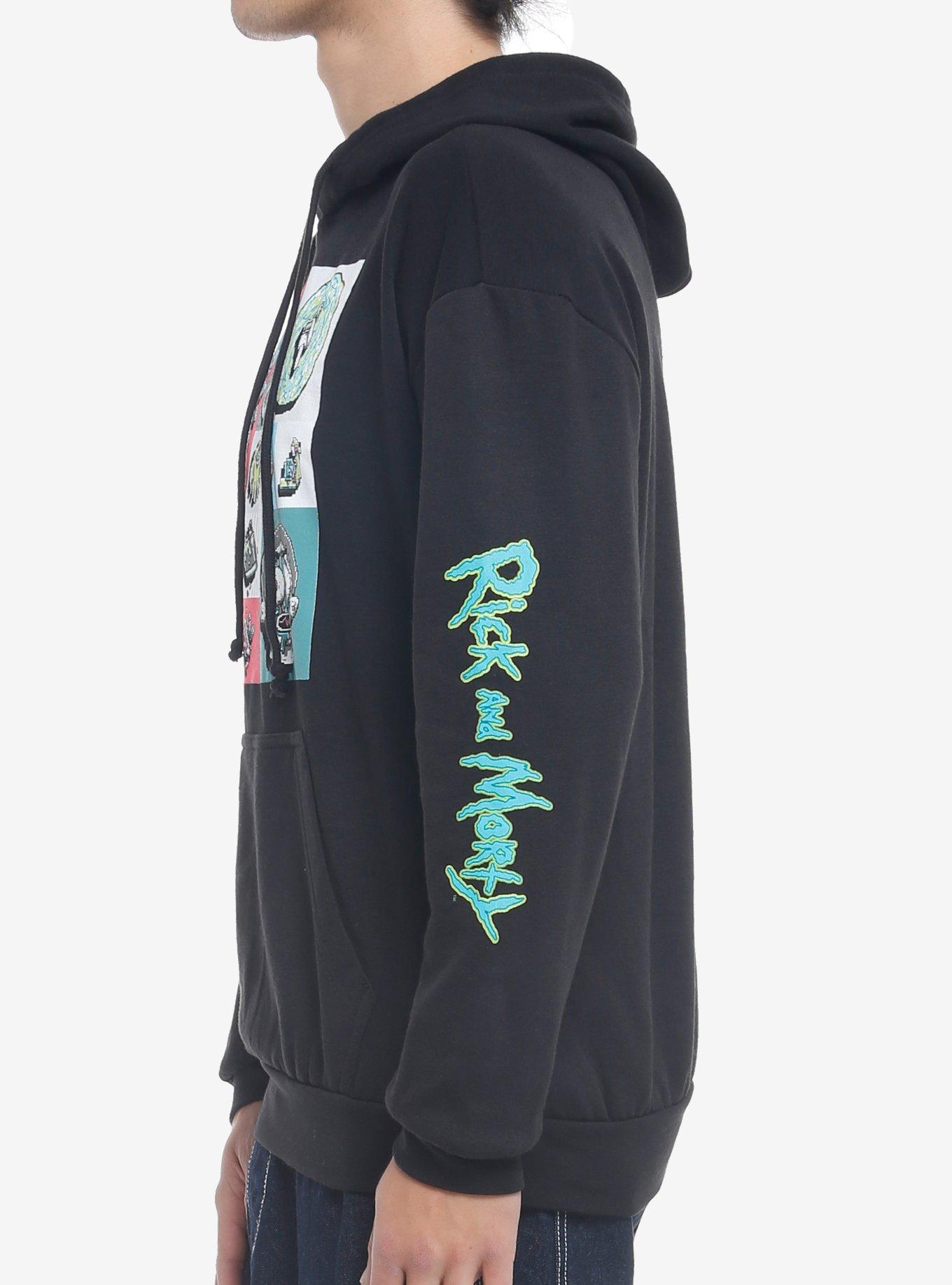 Rick And Morty Collage Hoodie, BLACK, alternate