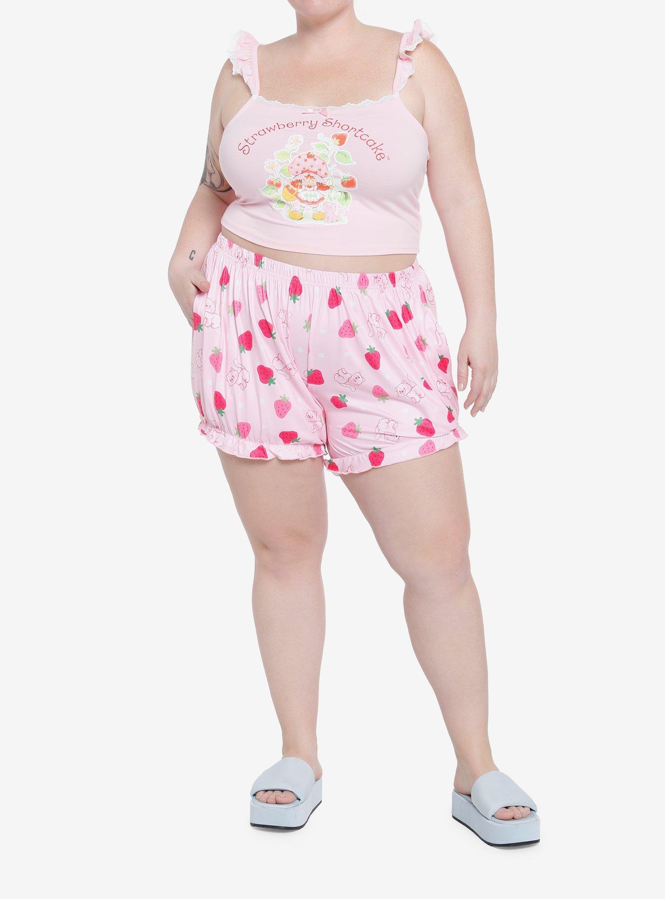 Strawberry Shortcake Ruffle Lace Crop Girls Cami Plus Size, , hi-res