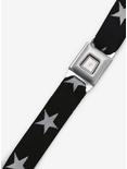 Buckle-Down Black & White Stars Seat Belt Belt, , alternate