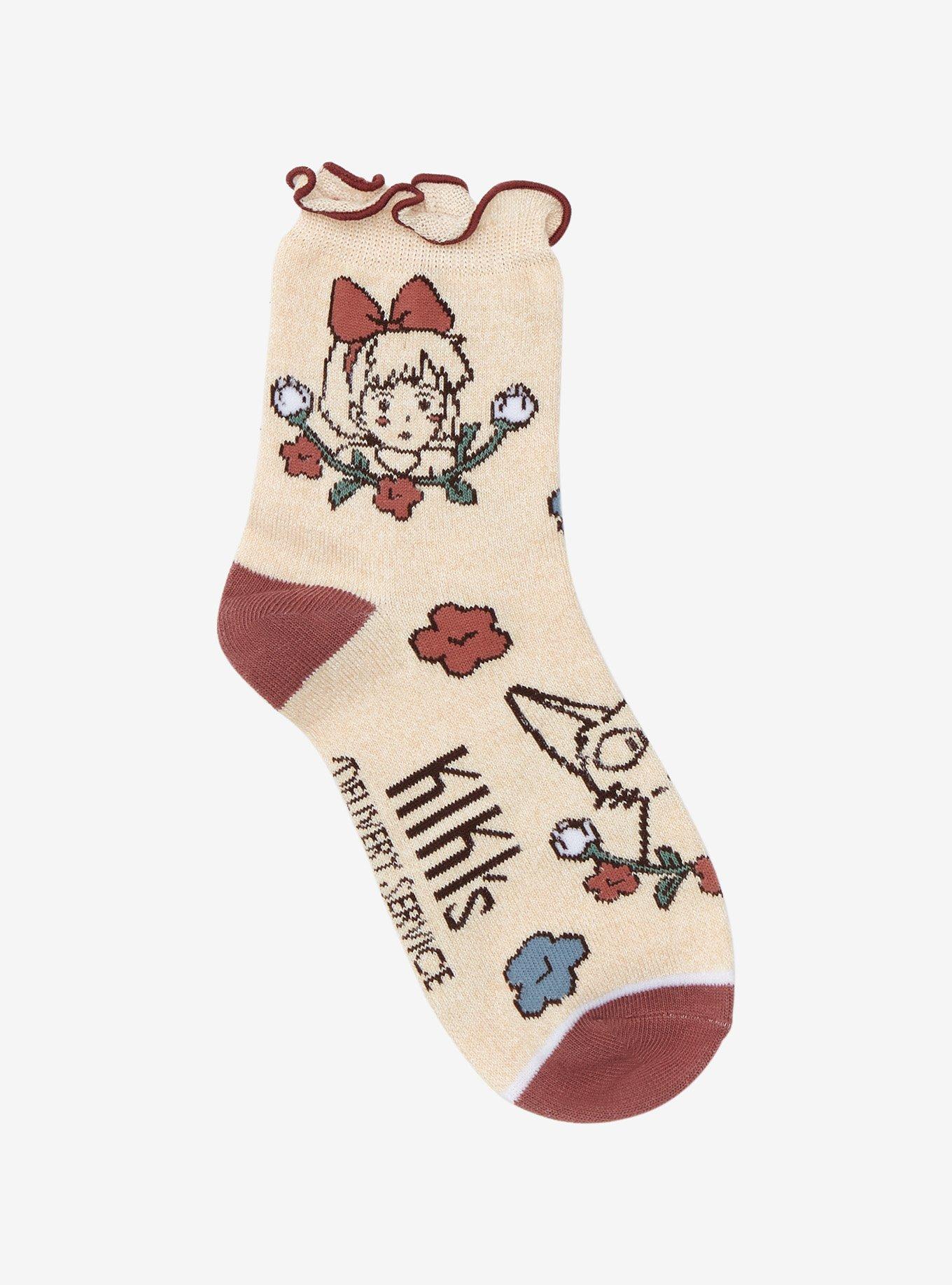 Studio Ghibli Kiki's Delivery Service Floral Ankle Socks, , alternate