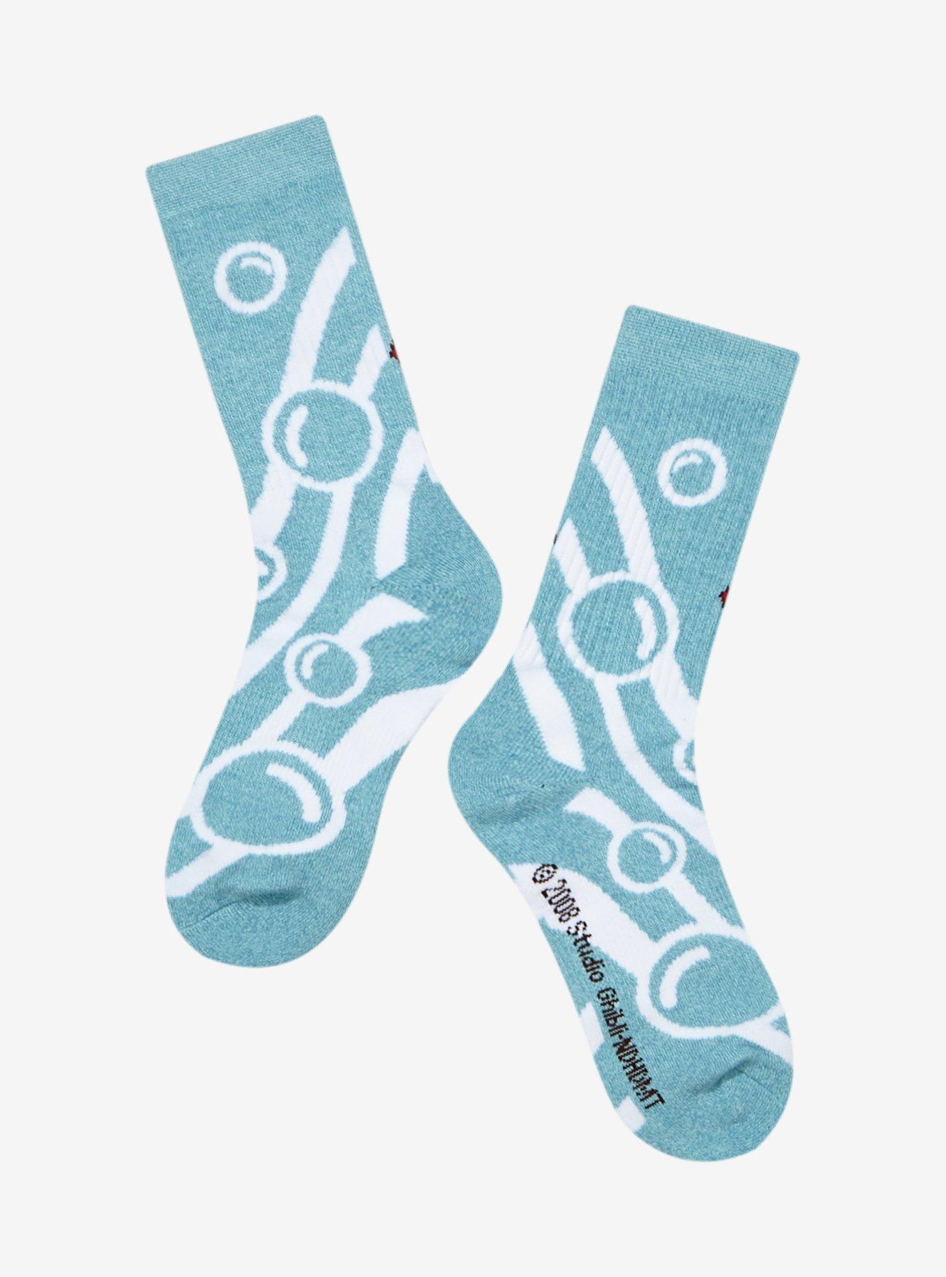 Studio Ghibli Ponyo Water Crew Socks, , alternate
