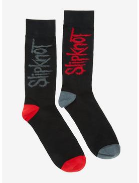 Slipknot Logo Mismatched Crew Socks, , hi-res