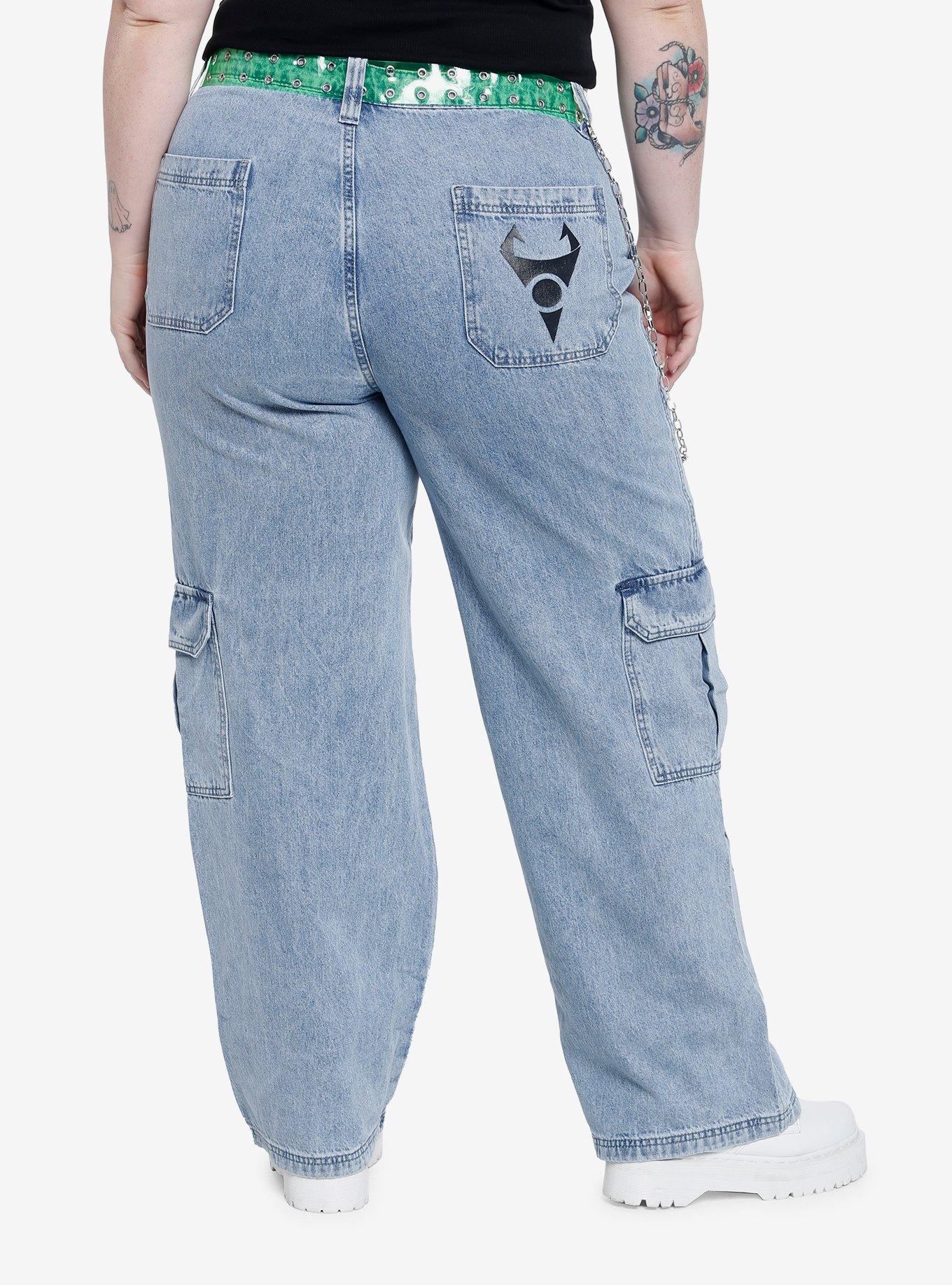 Invader Zim GIR Wide Leg Denim Pants Plus Size, , hi-res