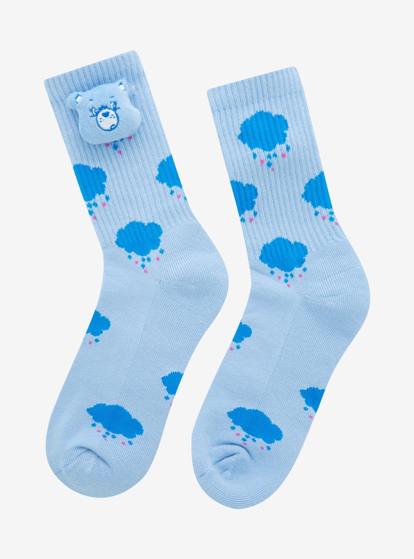 Care Bears Grumpy Bear Plush Crew Socks, , alternate