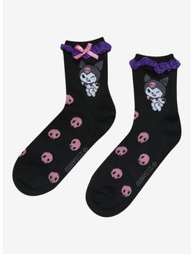 Kuromi Skull Lace Ankle Socks, , hi-res