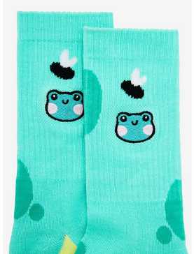 Kawaii Frog Crew Socks, , hi-res