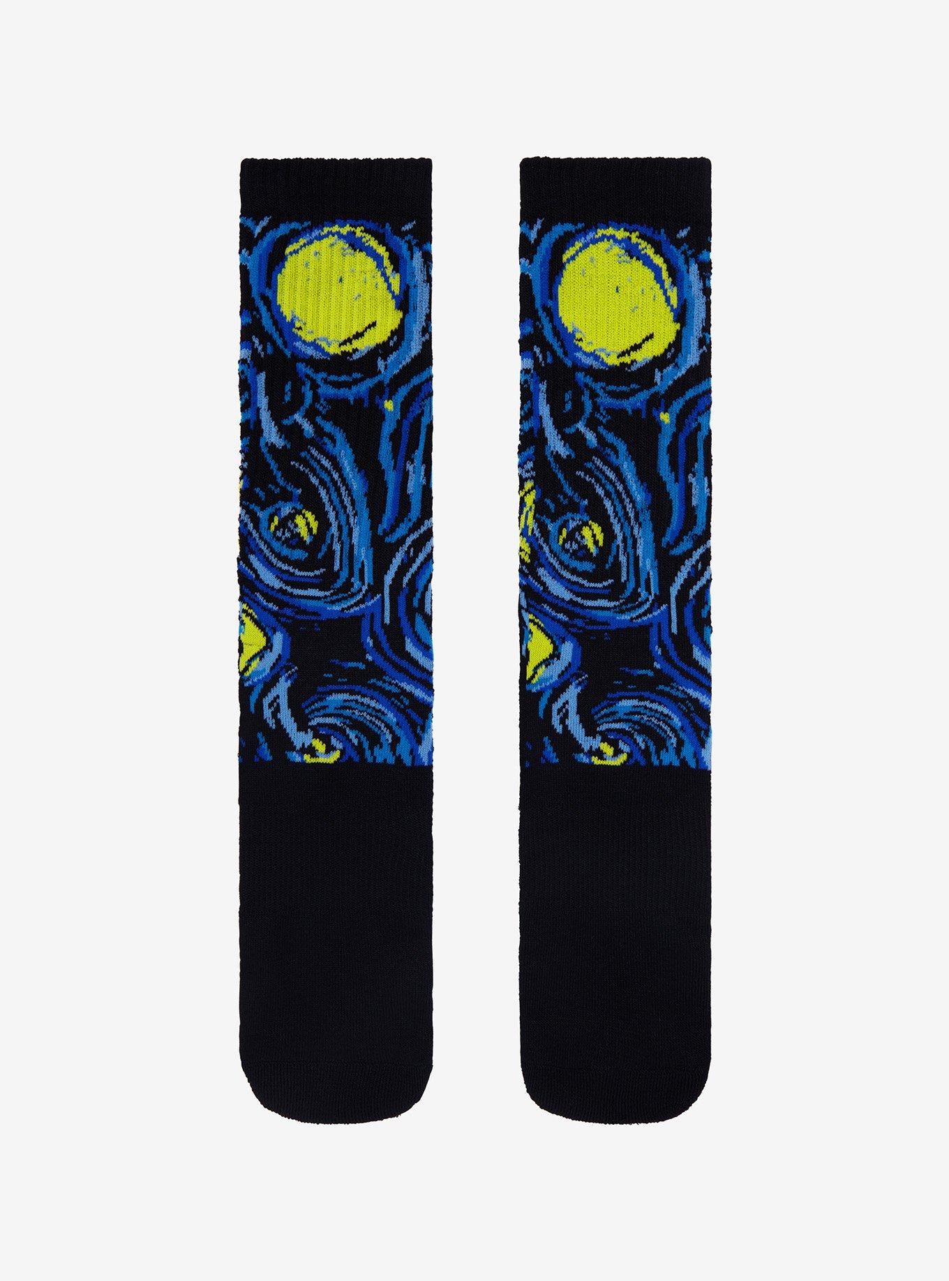 Starry Night Crew Socks, , alternate