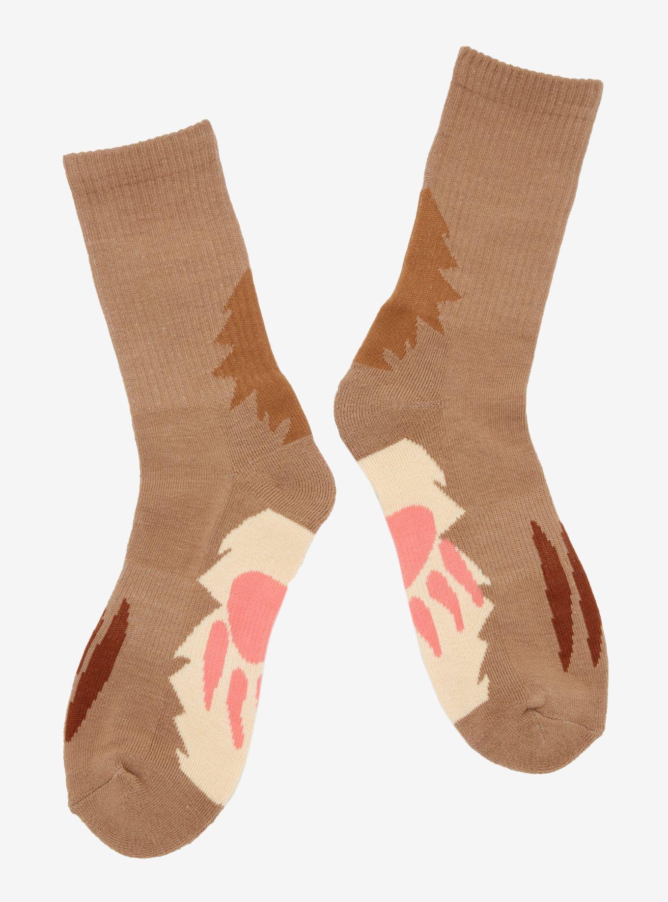 Sloth Paw Crew Socks, , alternate