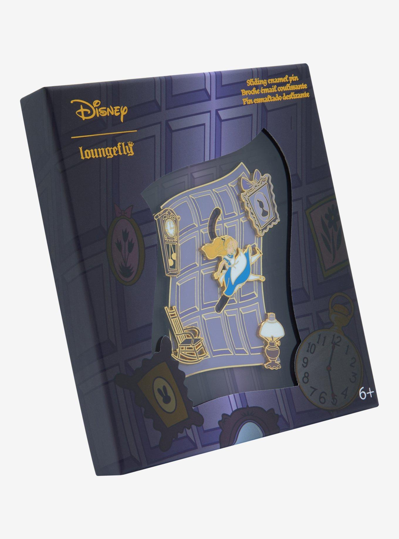 Loungefly Disney Alice In Wonderland Rabbit Hole Sliding Enamel Pin, , alternate