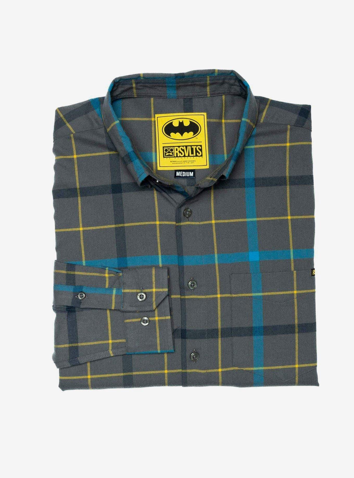 RSVLTS Batman Caped Crusader BorlandFlex Long Sleeve Stretch Flannel, MULTI, alternate