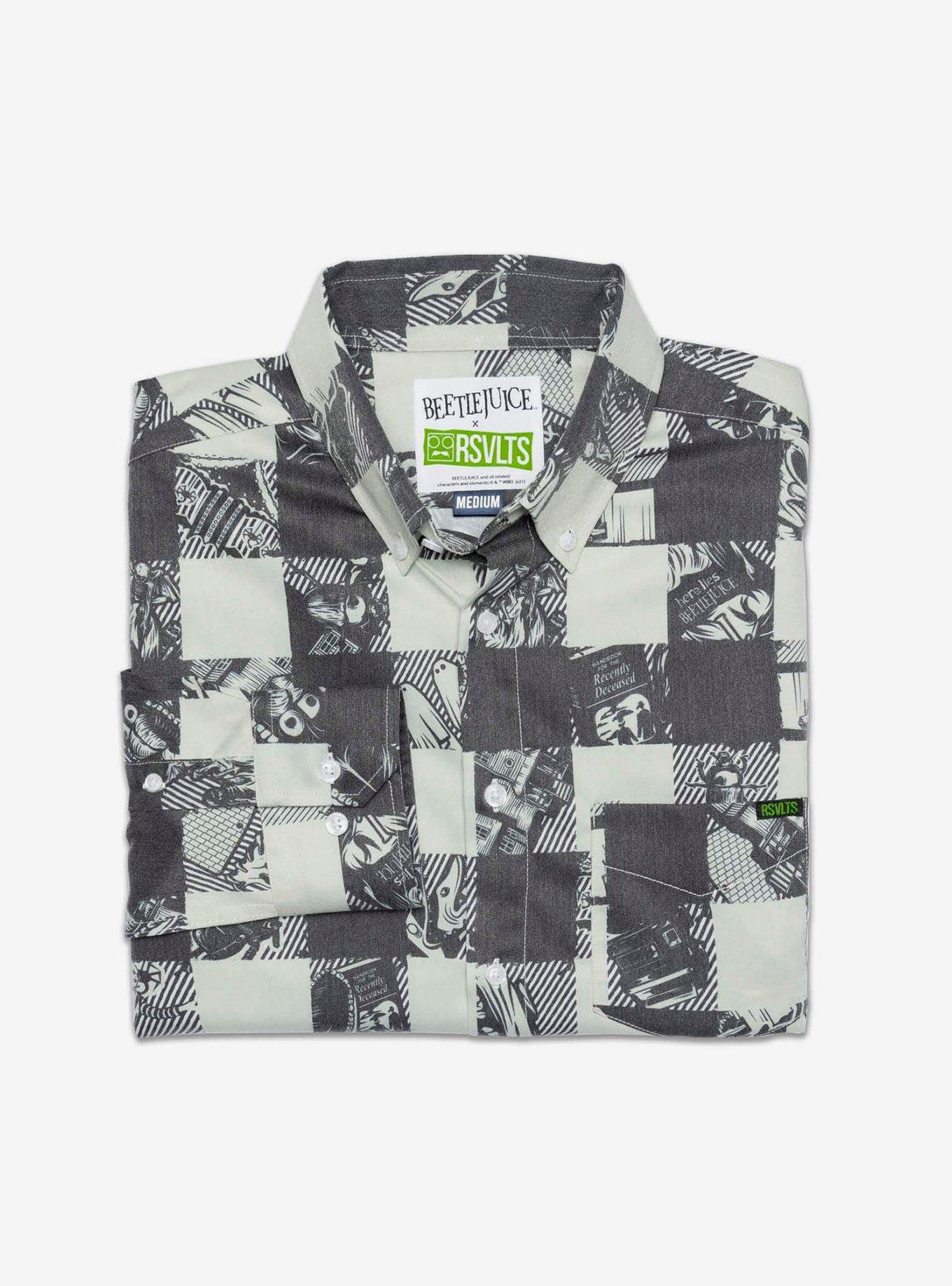 RSVLTS Beetlejuice Maitland Long Sleeve Stretch Flannel, BLACK, alternate