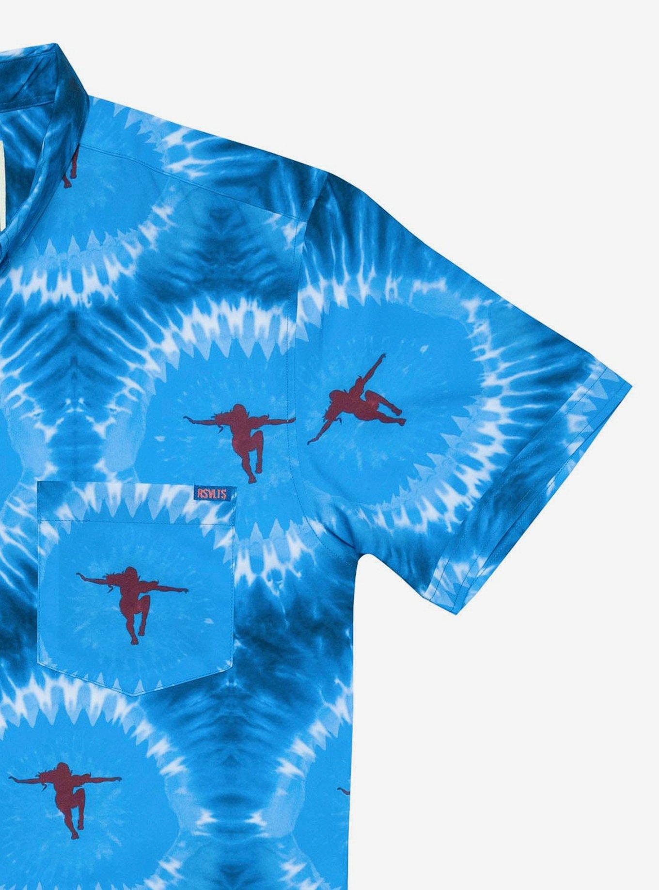 RSVLTS Jaws Night Swim KUNUFLEX Short Sleeve Shirt, BLUE, alternate