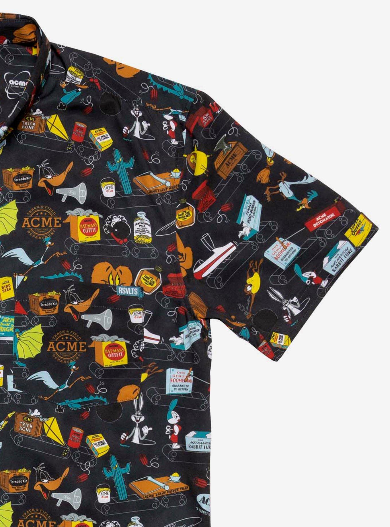 RSVLTS Looney Tunes The ACME Catalog KUNUFLEX Short Sleeve Shirt, BLACK, alternate