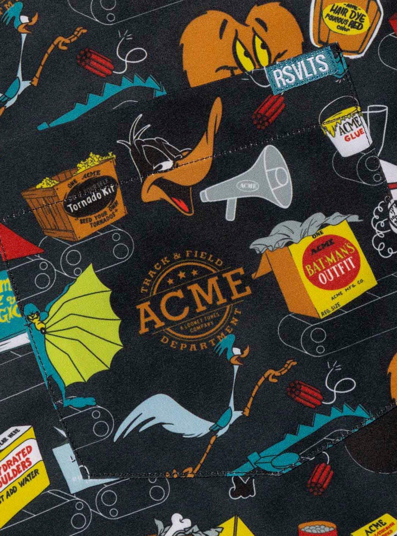 RSVLTS Looney Tunes The ACME Catalog KUNUFLEX Short Sleeve Shirt, BLACK, alternate