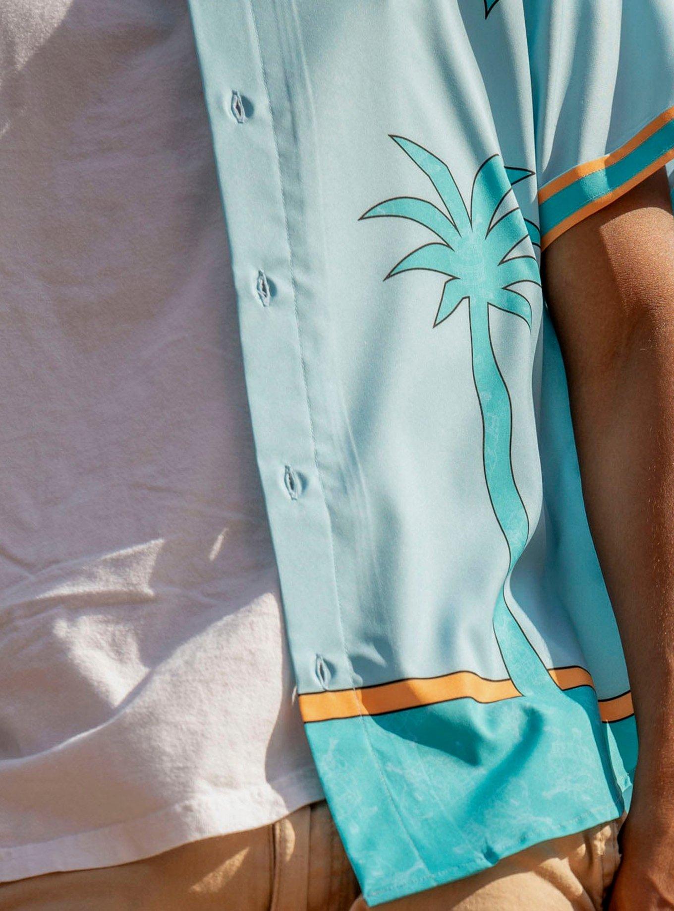 RSVLTS Rocket Power The Uncle Tito Camp Collar KUNUFLEX Short Sleeve Shirt, BLUE, alternate