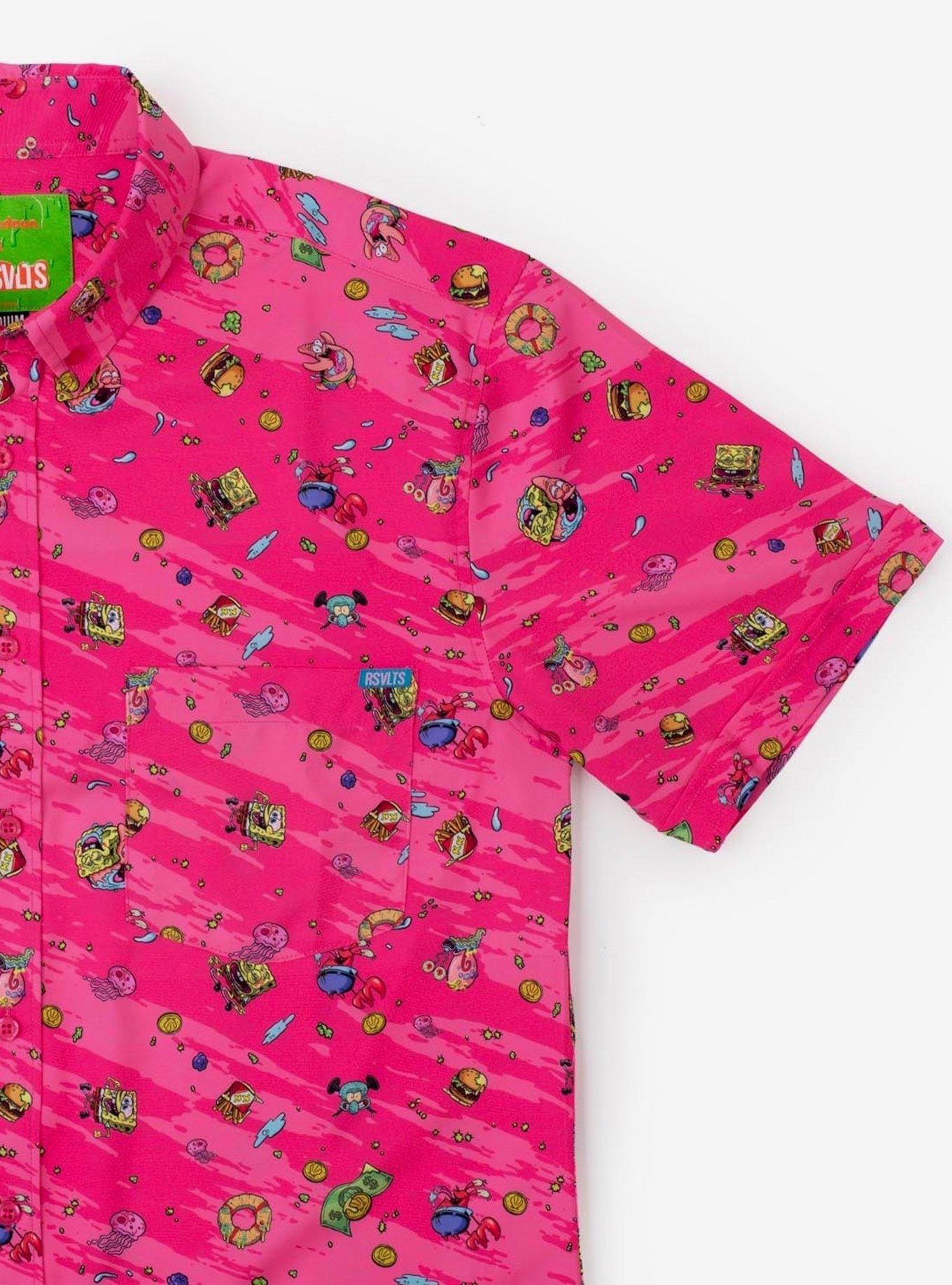 RSVLTS SpongeBob SquarePants Krusty Bobs KUNUFLEX Short Sleeve Shirt, PINK, alternate