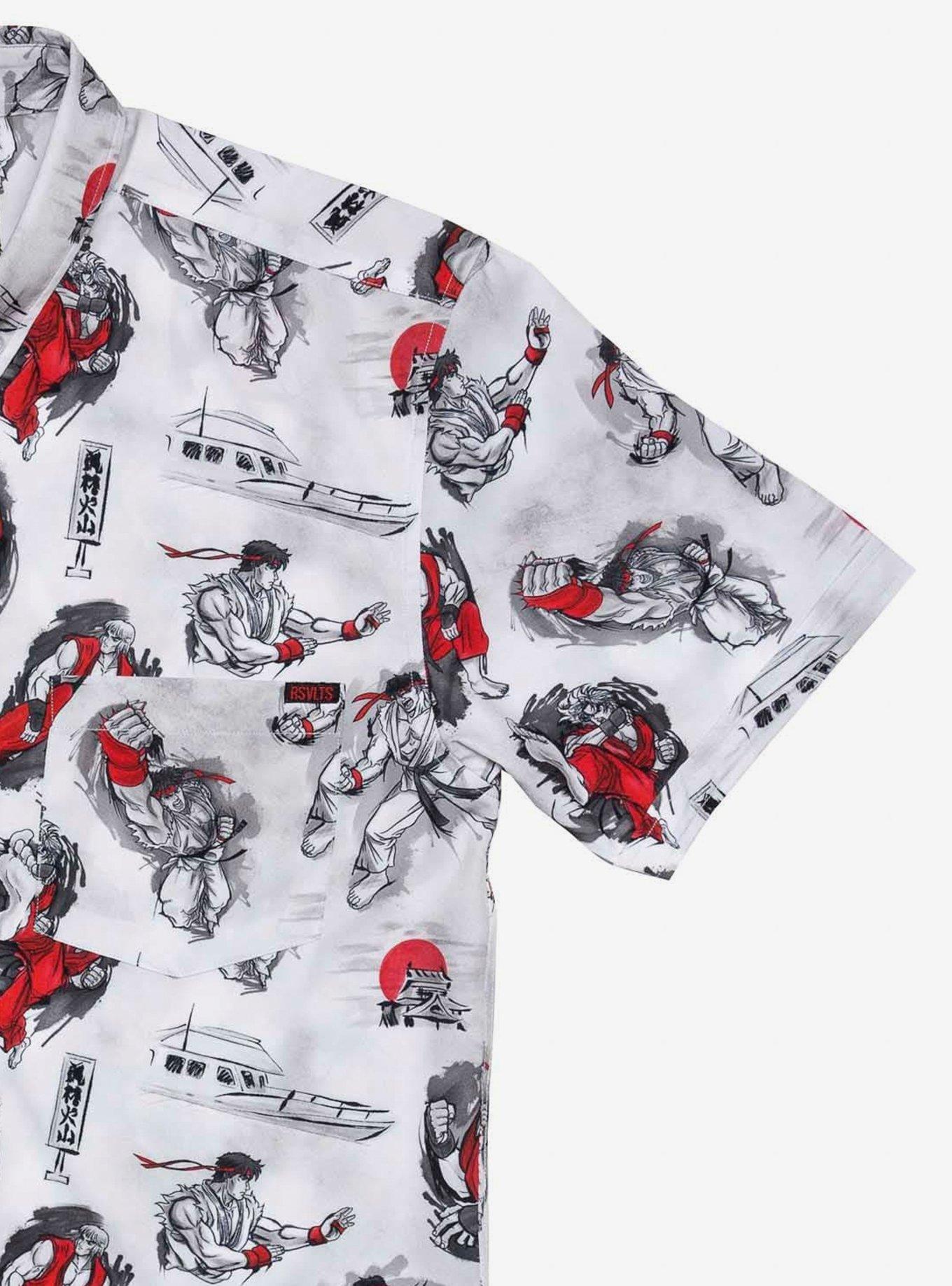 RSVLTS Street Fighter Art of Ansatsuken KUNUFLEX Short Sleeve Shirt, BRIGHT WHITE, alternate
