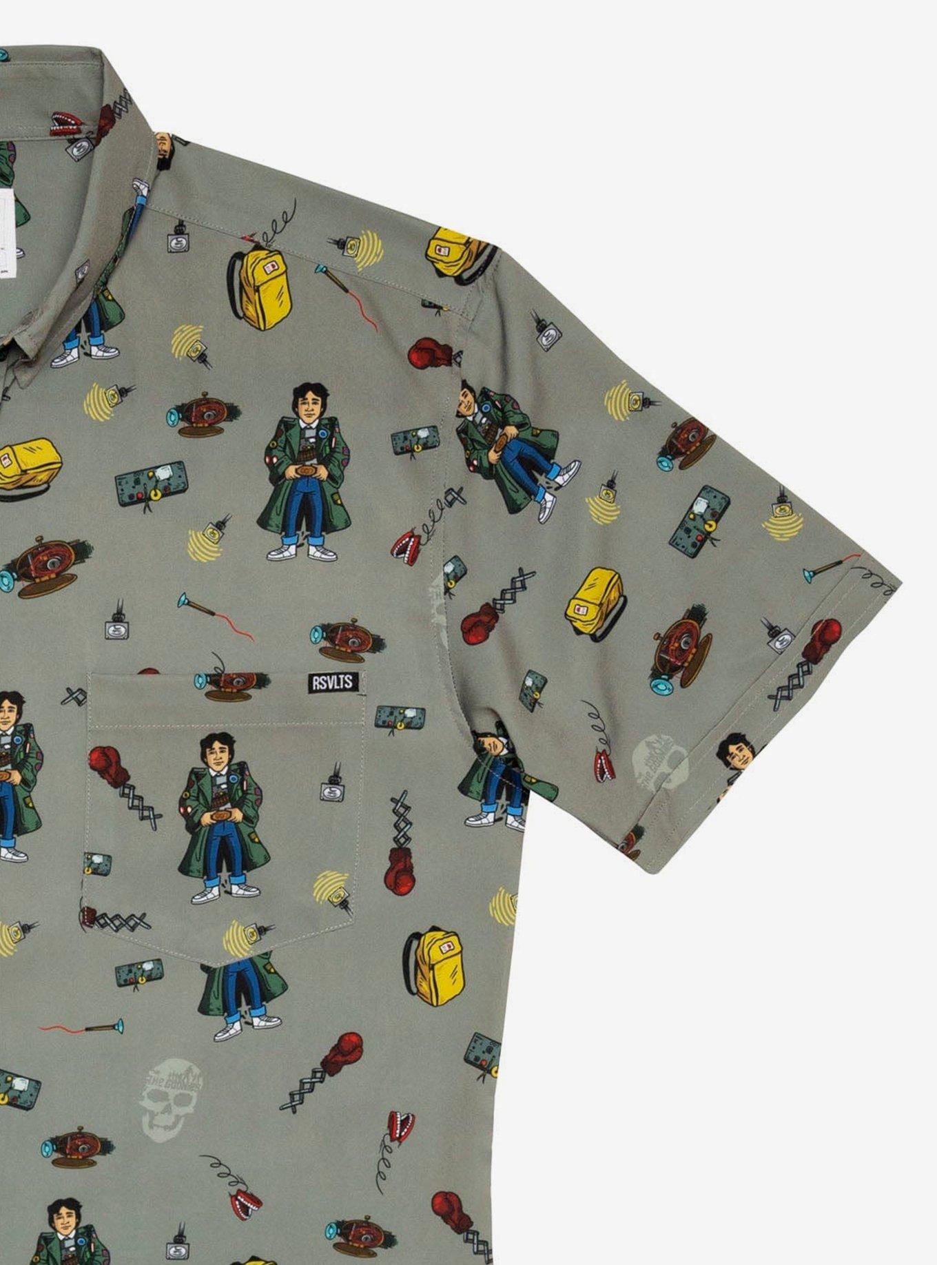RSVLTS The Goonies Data's Great Inventions KUNUFLEX Short Sleeve Shirt, GREEN, alternate