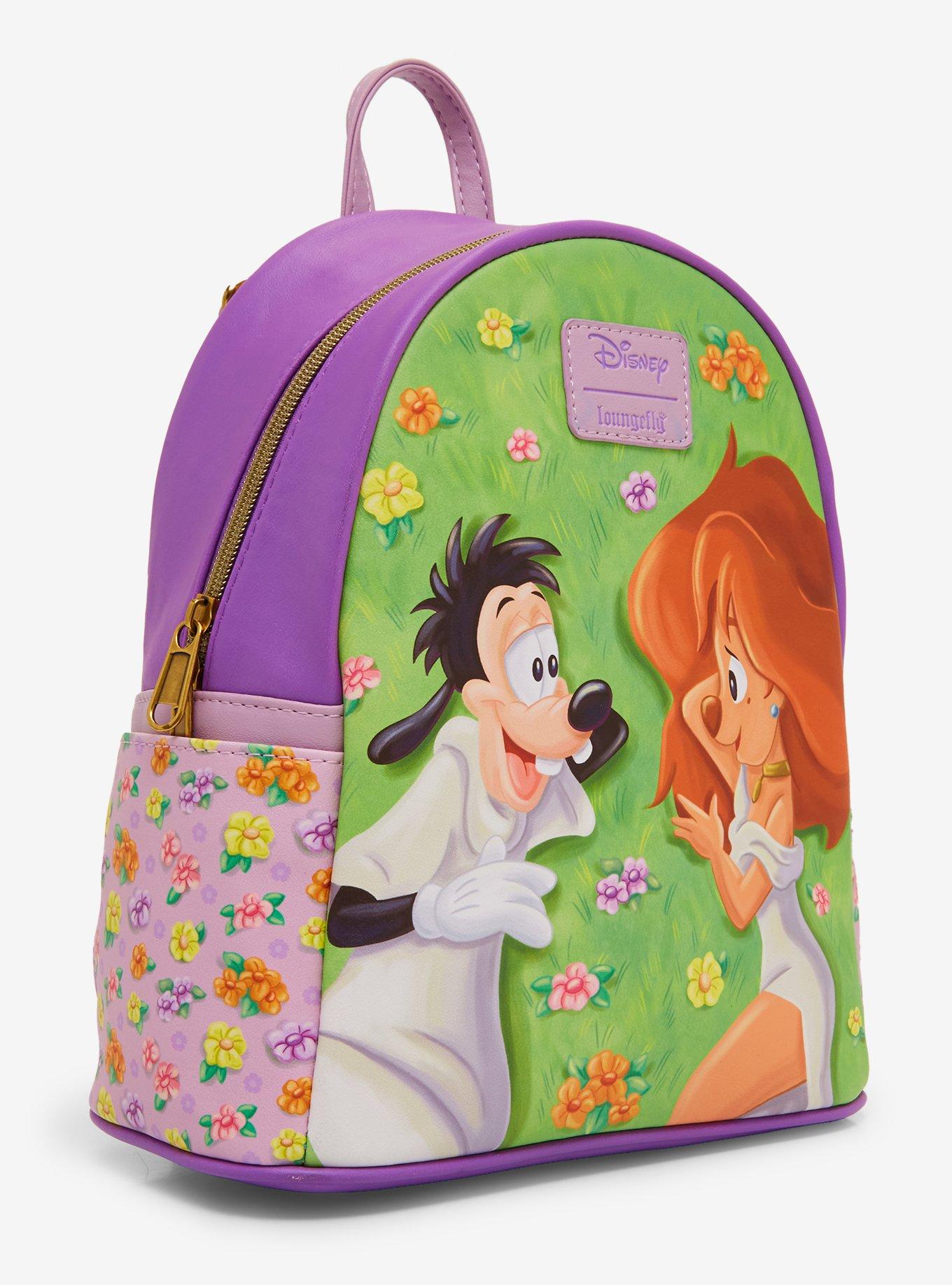 Loungefly Disney A Goofy Movie Max & Roxanne Flowers Mini Backpack, , alternate