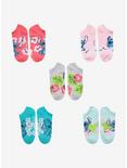 Disney Lilo & Stitch Tropical Flower No-Show Socks 5 Pair, , alternate