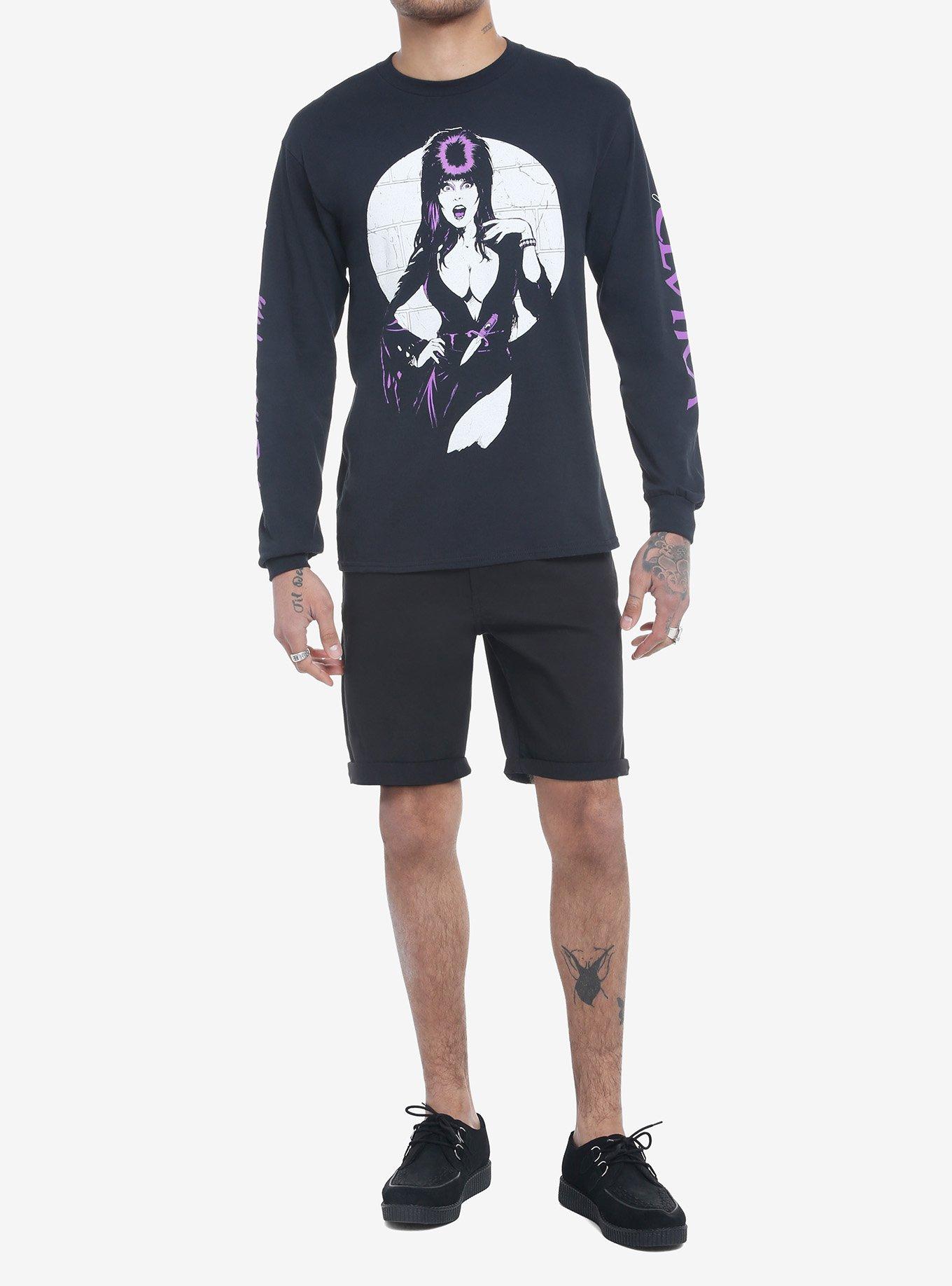 Elvira Mistress Of The Dark Long-Sleeve T-Shirt By Fright Rags, BLACK, alternate