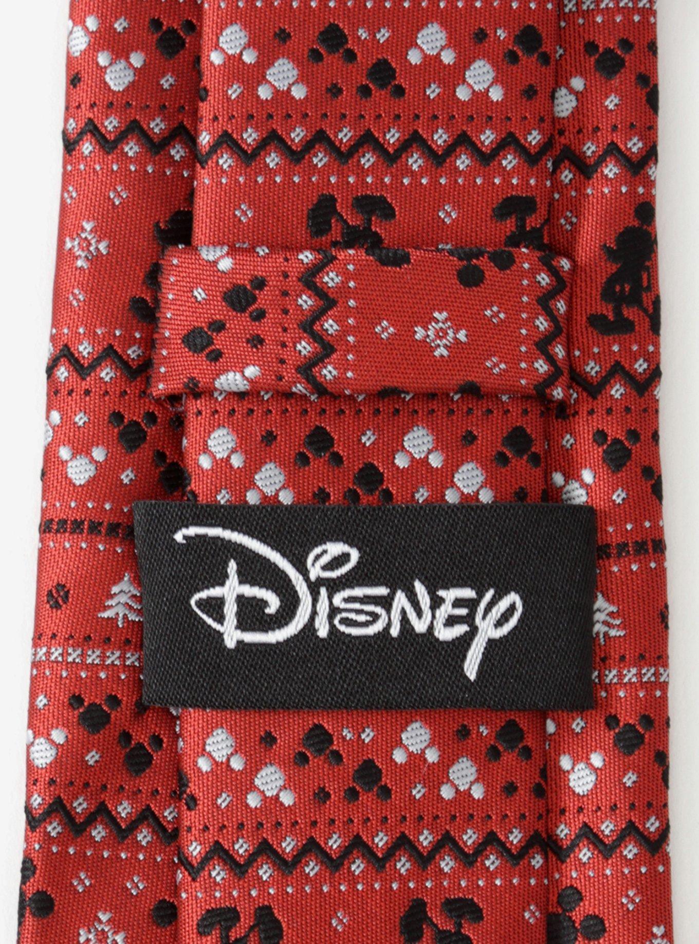 Disney Mickey Mouse Fair Isle Red Men's Tie, , alternate
