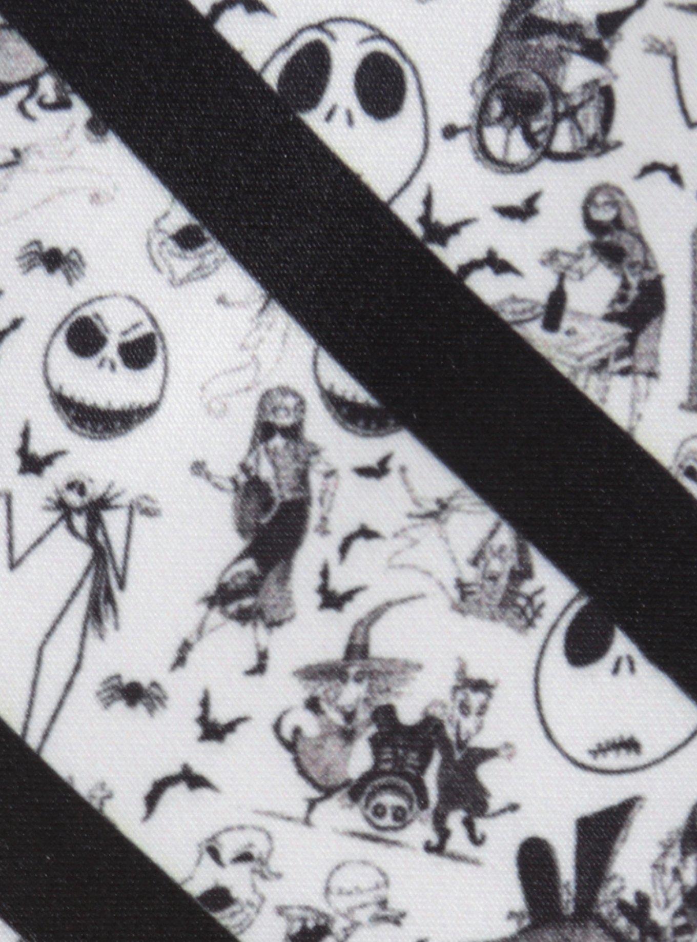 Disney The Nightmare Before Christmas Stripe Black Men's Tie, , alternate