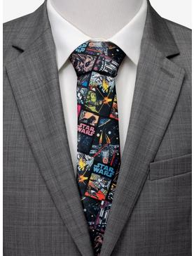 Plus Size Star Wars Comic Black Men's Tie, , hi-res
