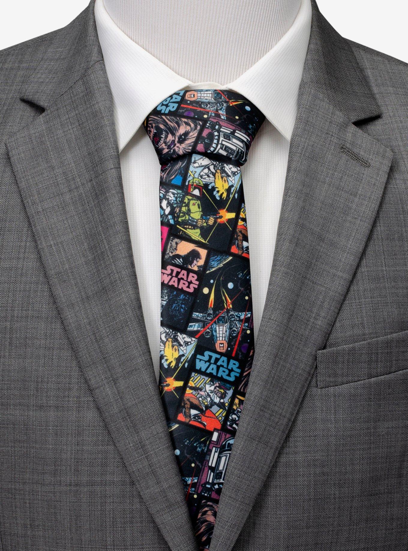Star Wars Comic Black Men's Tie, , alternate