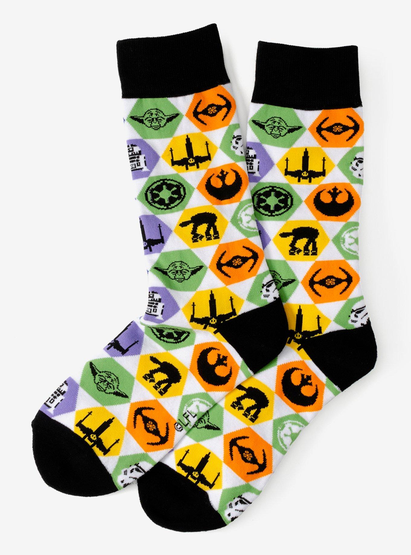 Star Wars Icons Multicolor Crew Socks, , alternate
