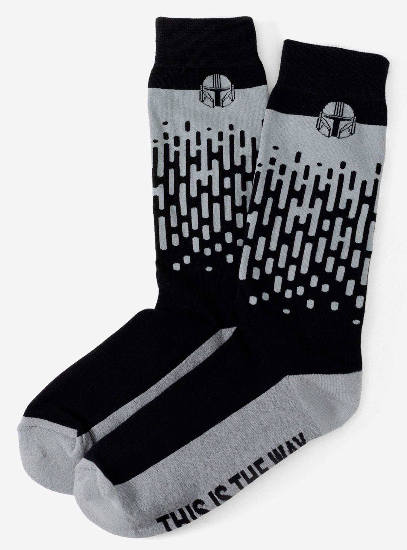 Star Wars The Mandalorian Hidden Message 3-Pair Crew Socks, , alternate