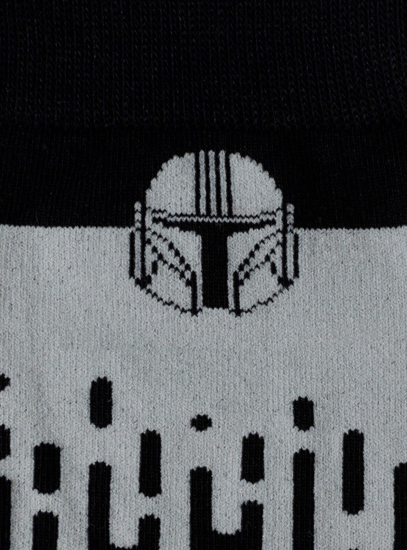Star Wars The Mandalorian Hidden Message 3-Pair Crew Socks, , alternate