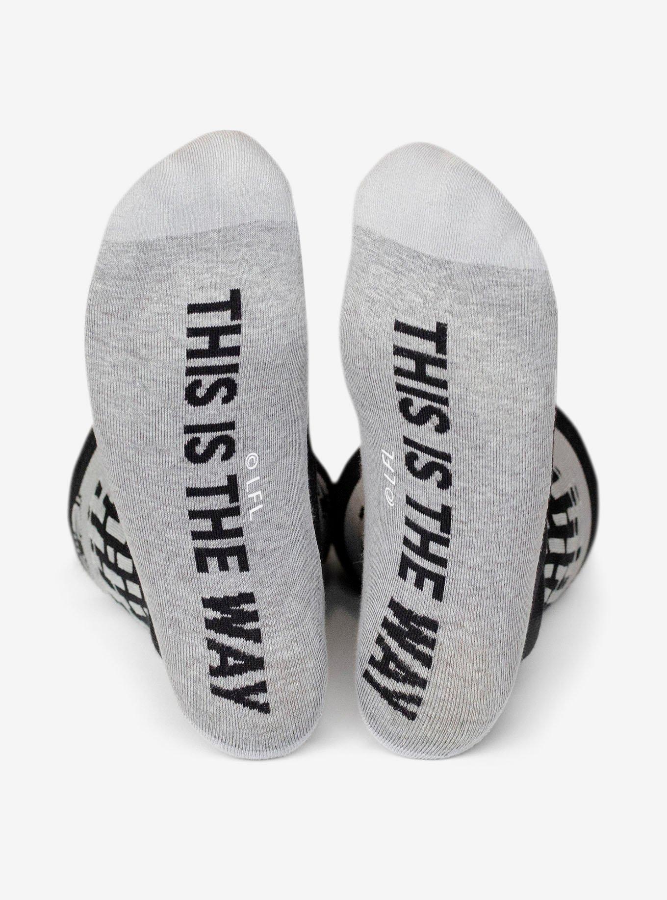 Star Wars The Mandalorian Hidden Message 3-Pair Crew Socks, , alternate