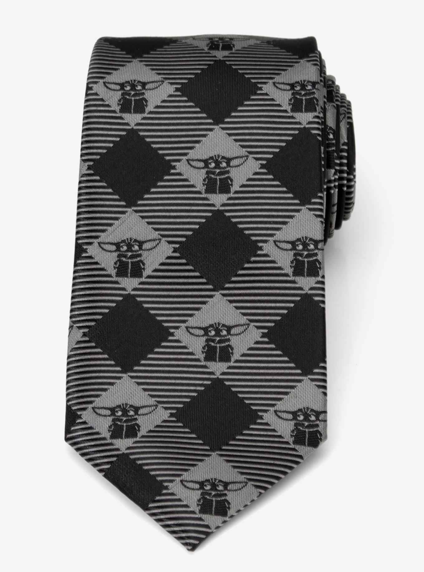 Star Wars The Mandalorian The Child Checkered Men's Tie, , alternate