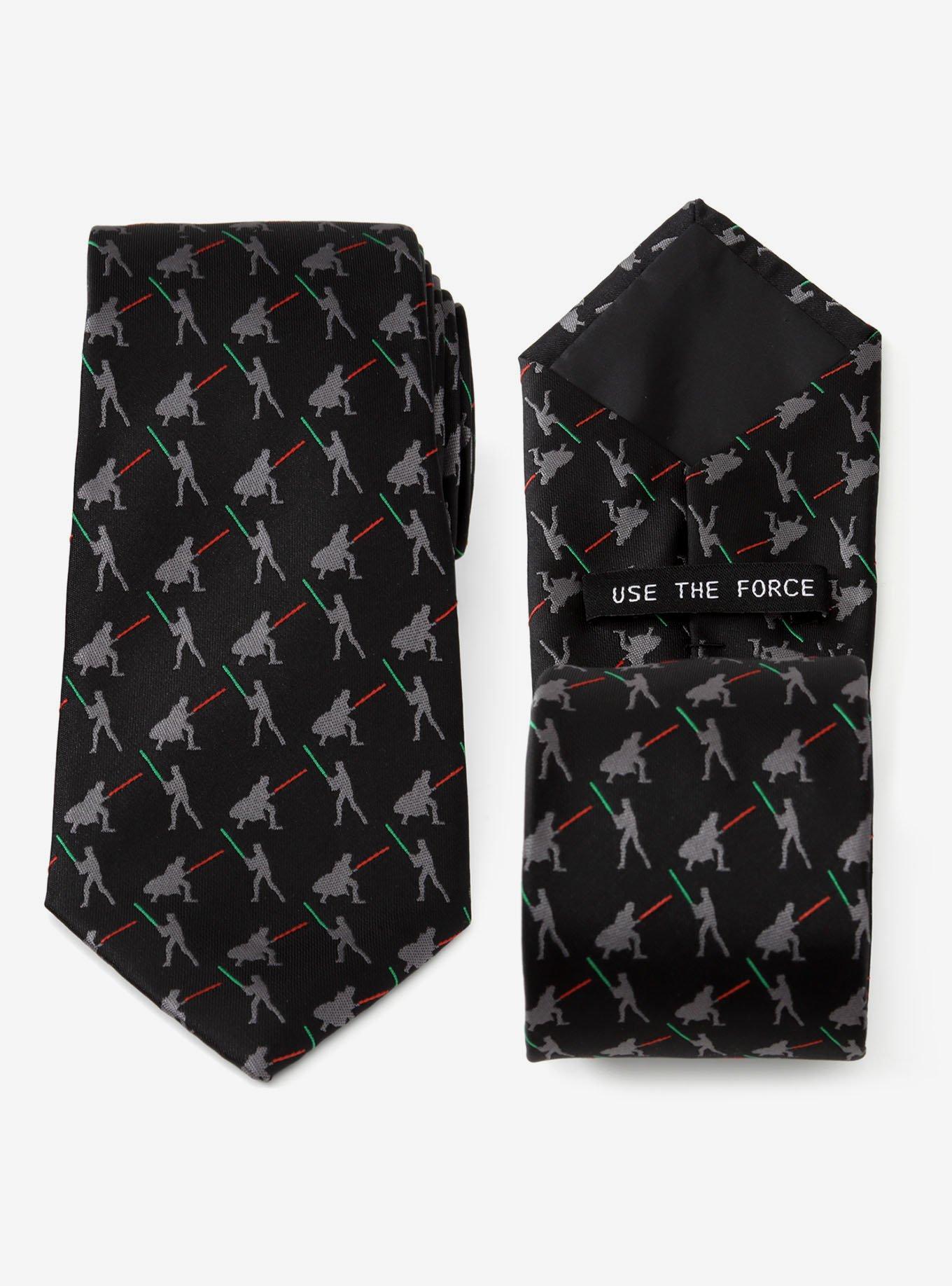 Star Wars Vader vs. Luke Battle Lightsaber Black Men's Tie, , hi-res