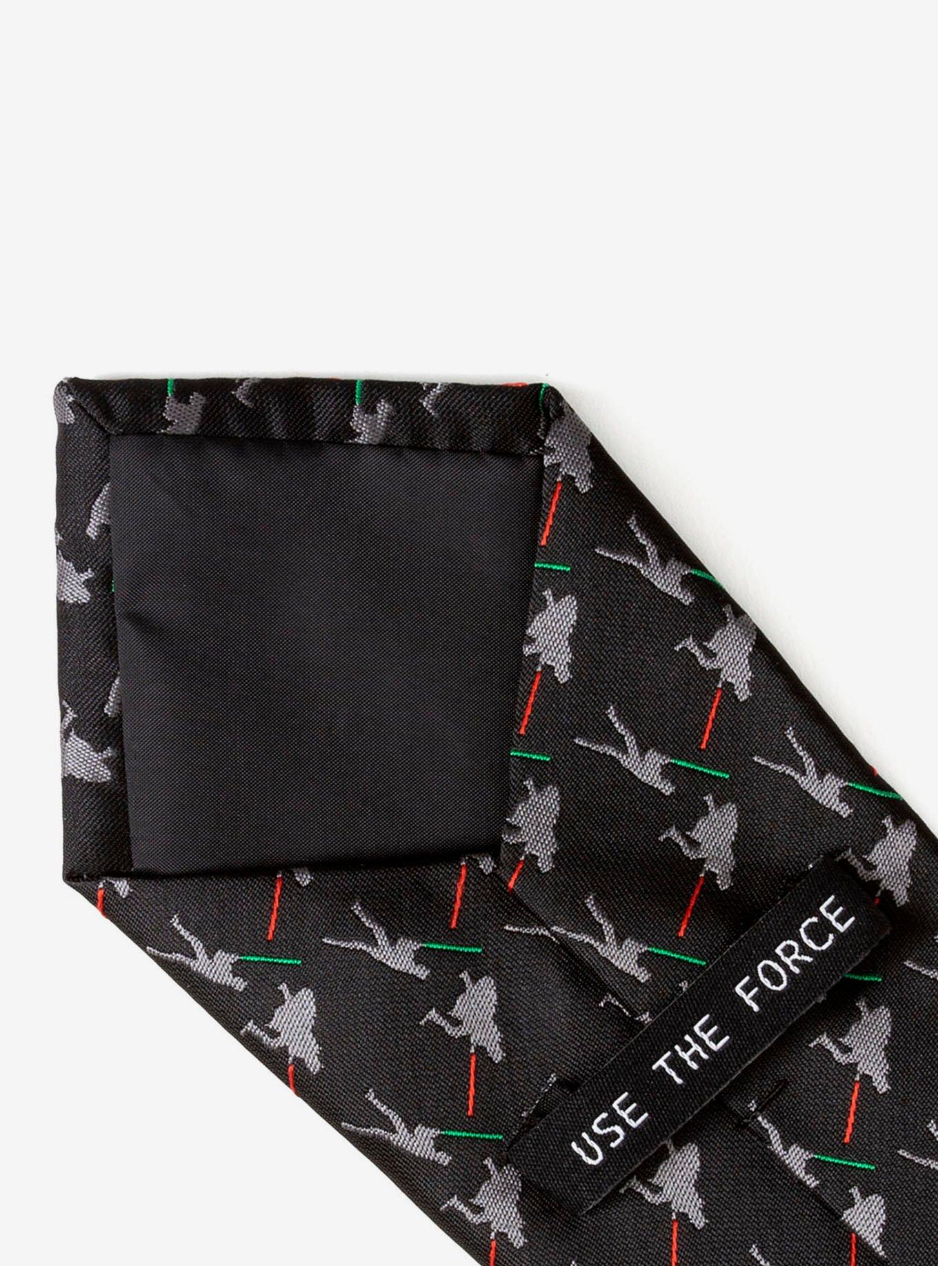 Star Wars Vader vs. Luke Battle Lightsaber Black Men's Tie, , alternate