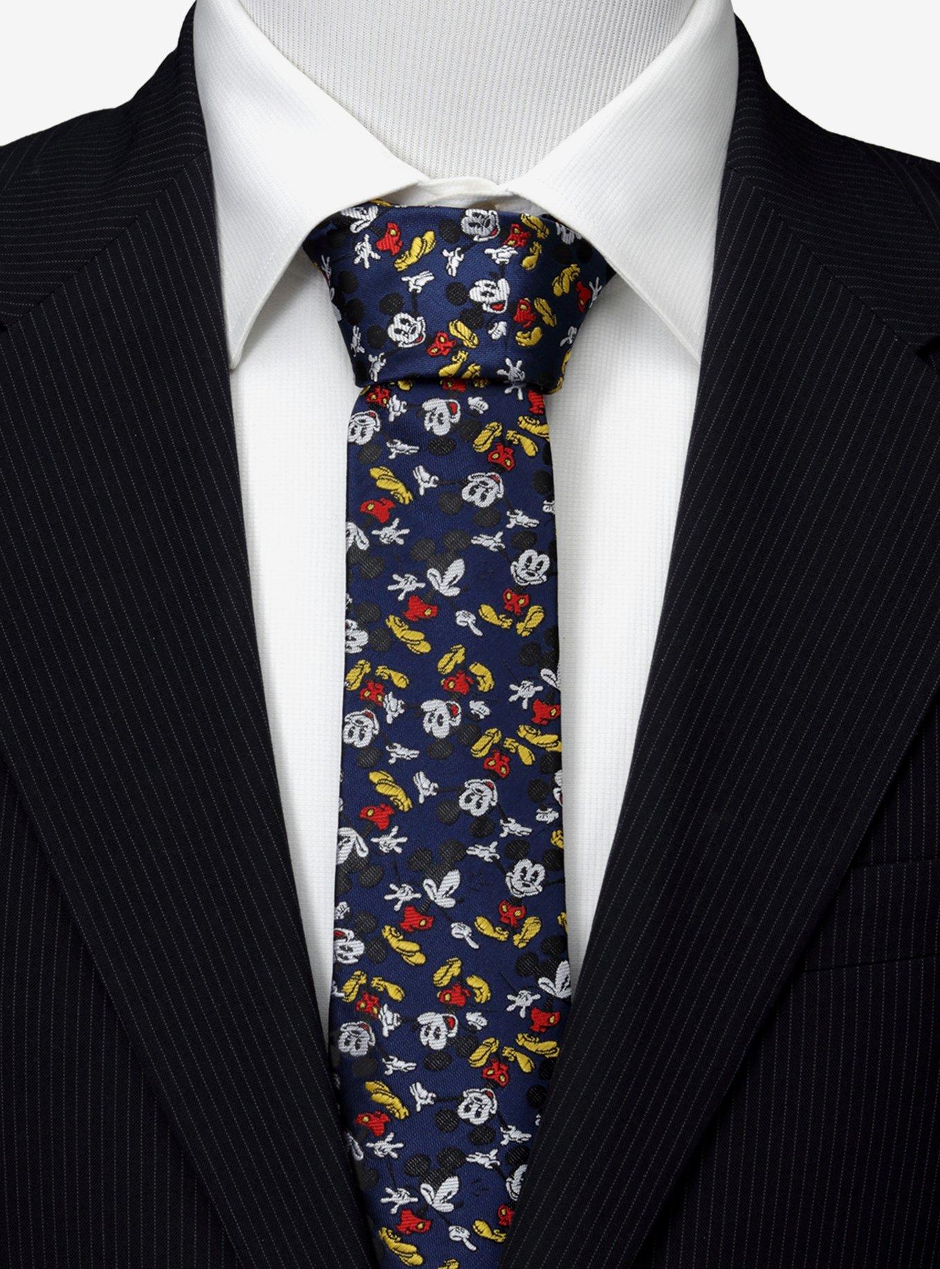 Disney Mickey Mouse Action Navy Men's Tie, , hi-res